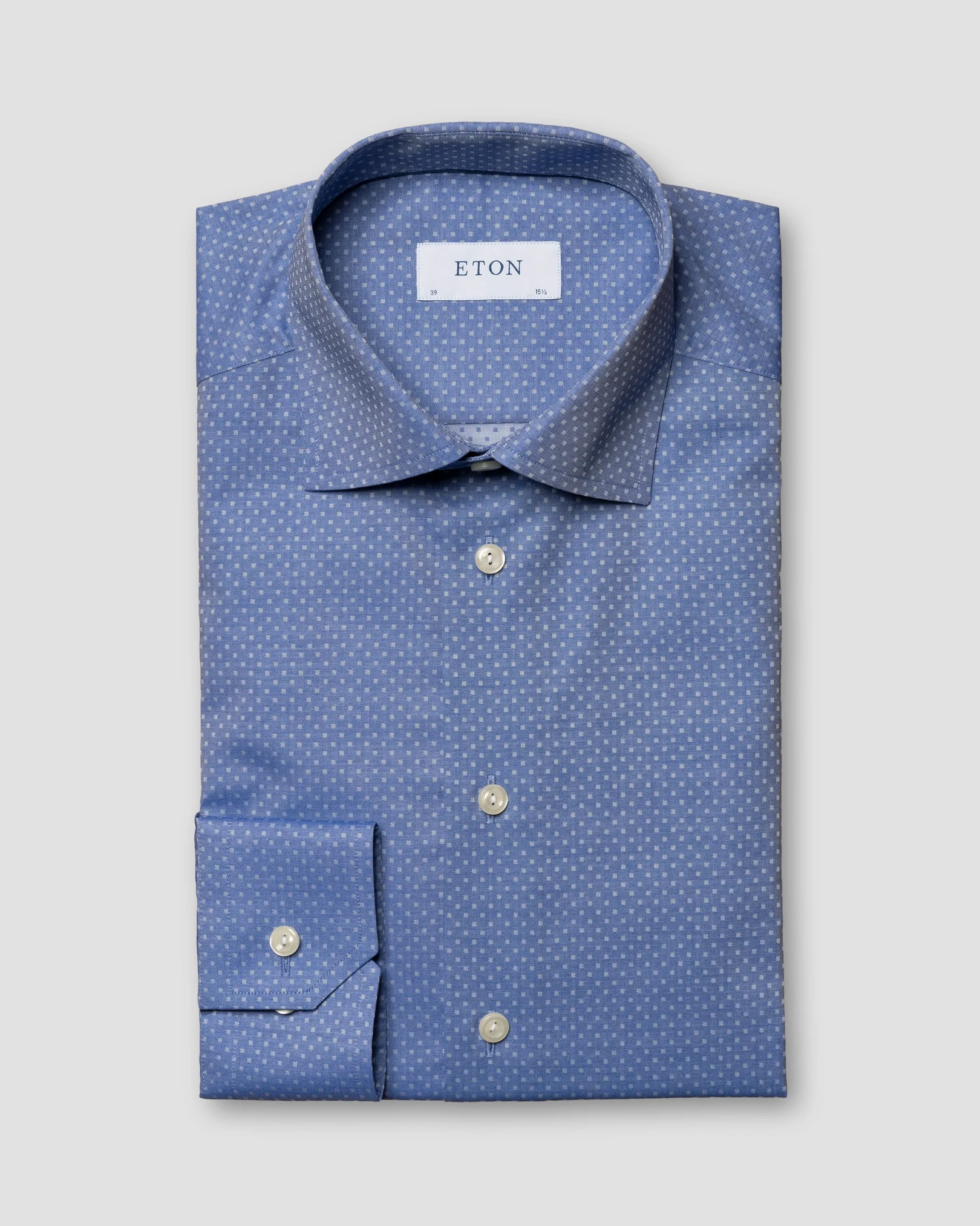 Eton - dark blue fine twill cutaway