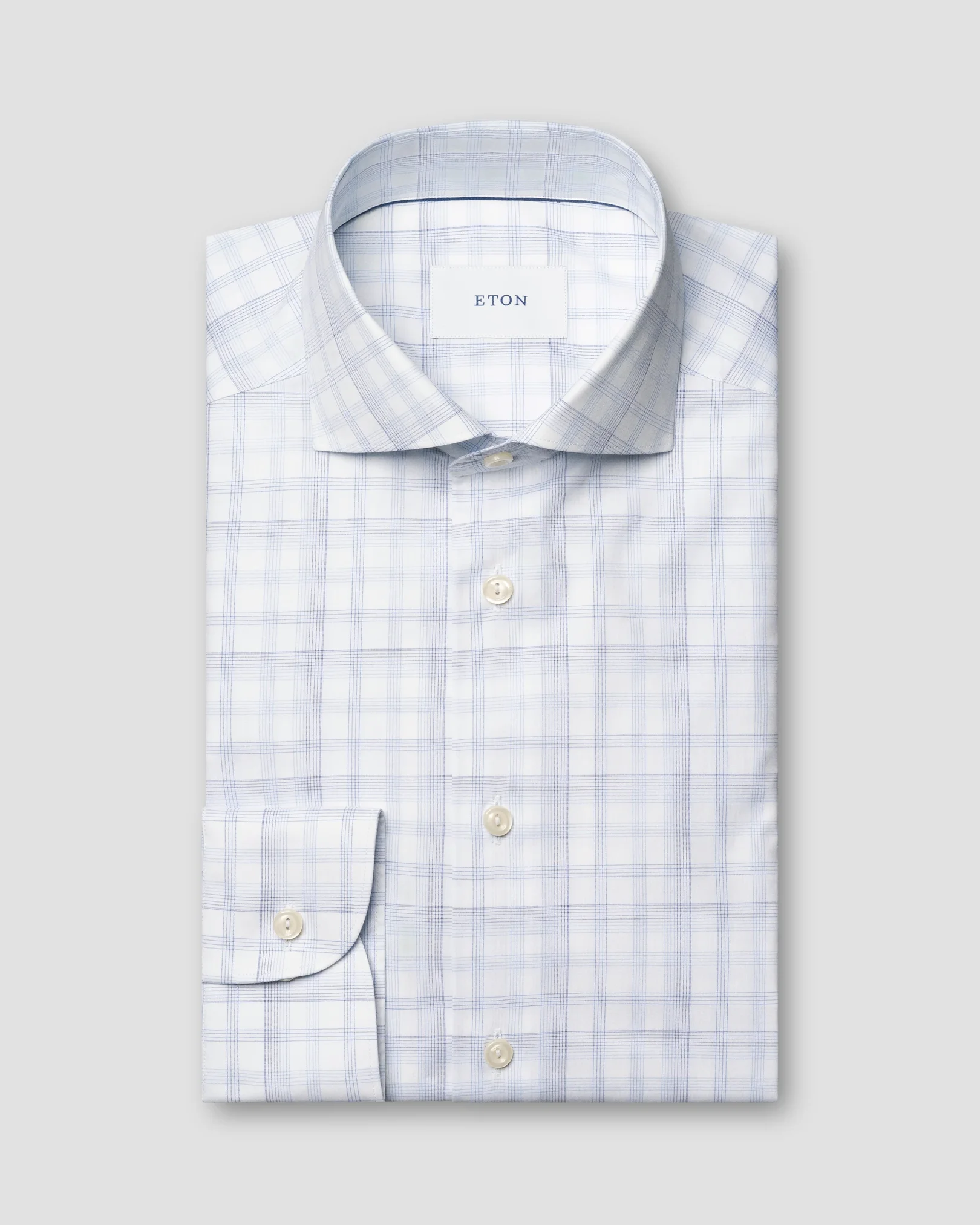 Eton - plaid breeze poplin shirt