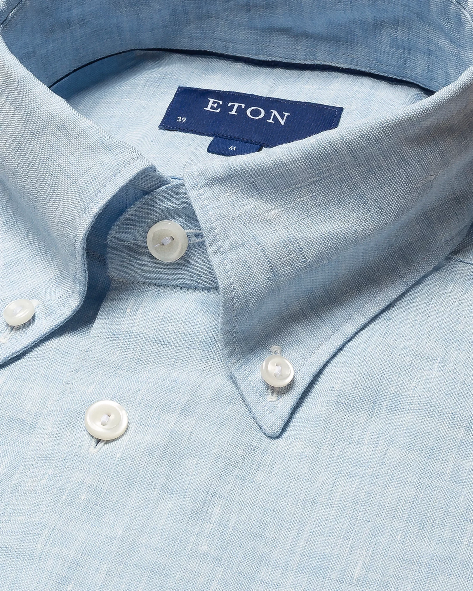 Eton - light blue linen shirt button down