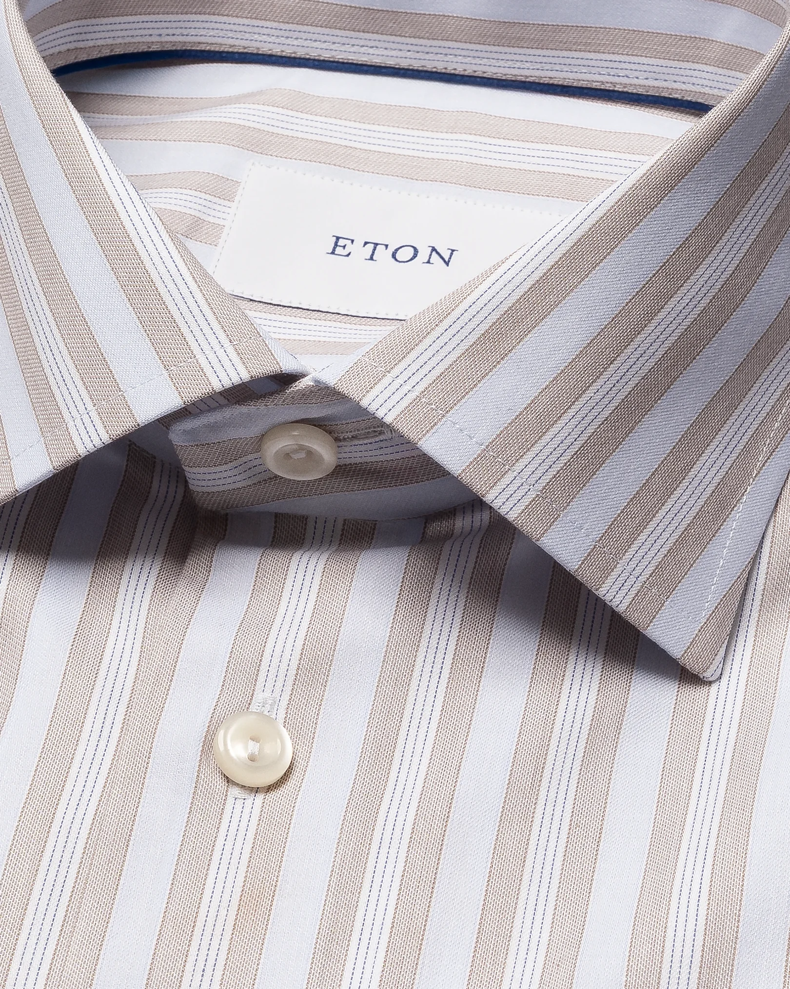 Eton - light blue striped cotton tencel tm lyocell shirt 268