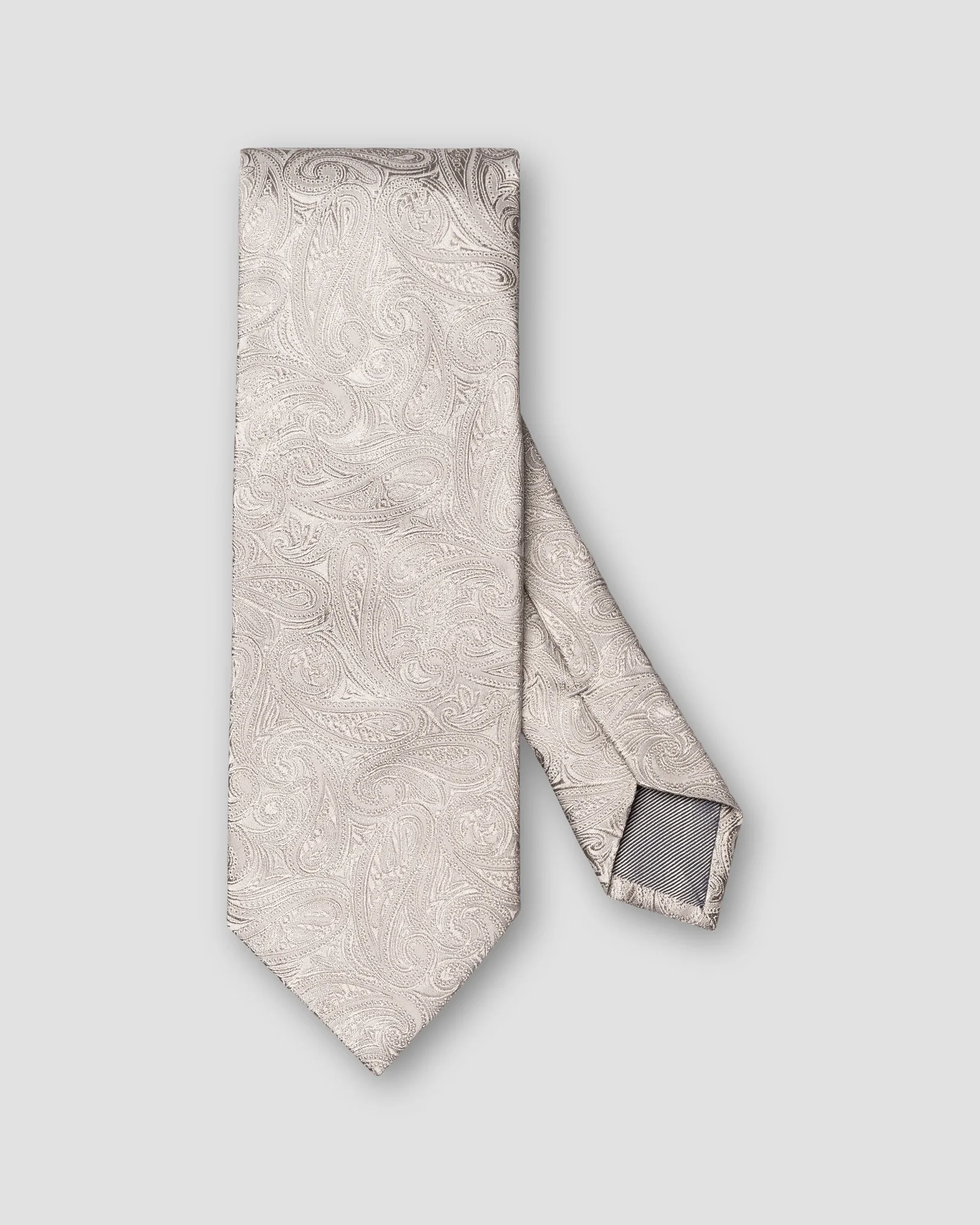 Eton - paisley woven silk tie silver paisley woven silk tie