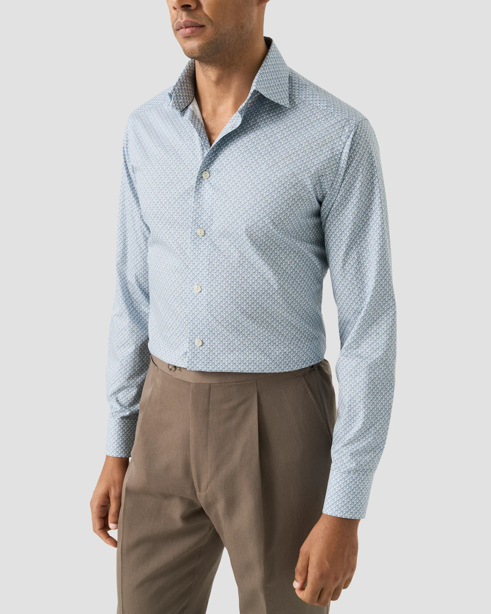 Eton - motif signature twill shirt