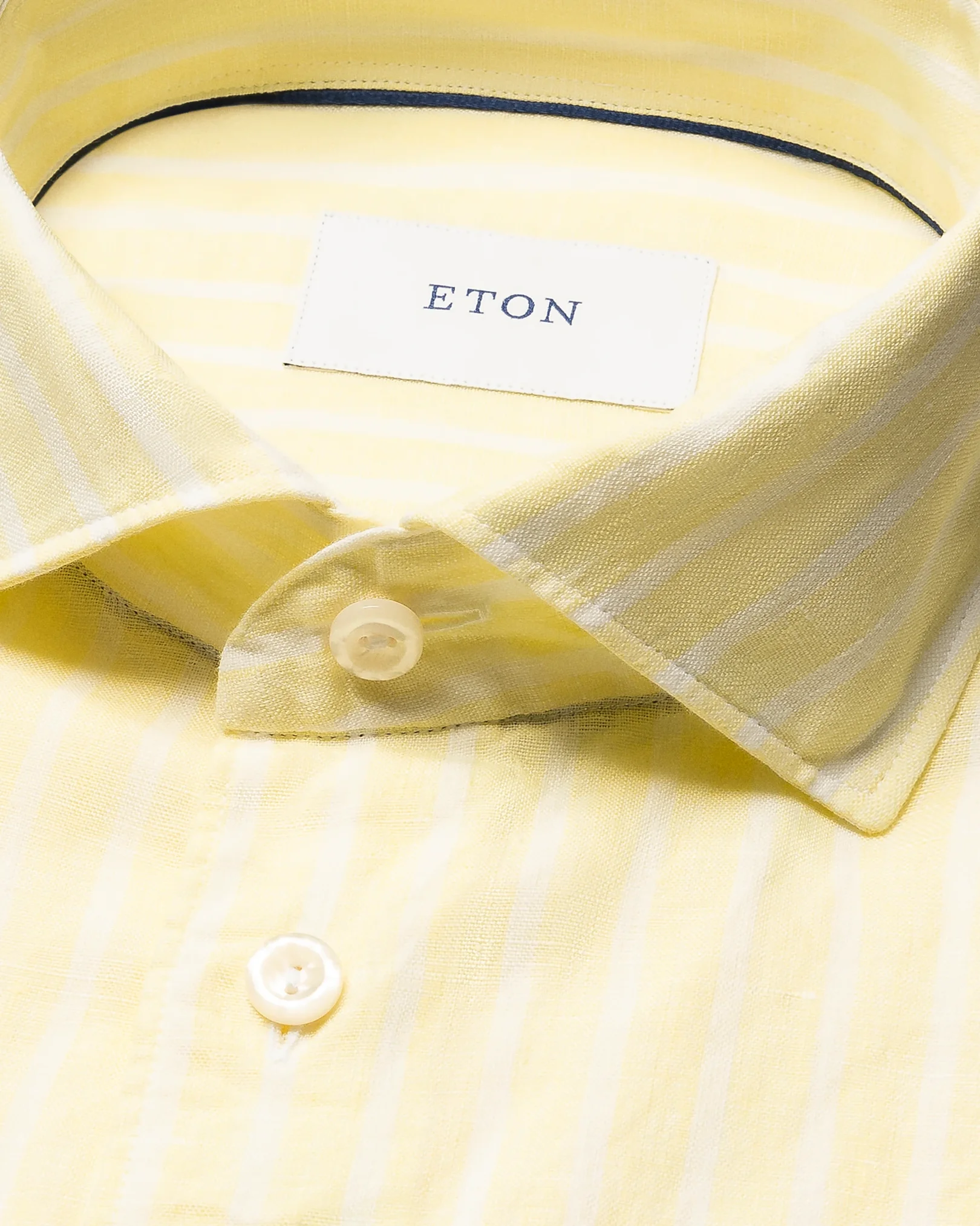 Eton - yellow striped linen shirt