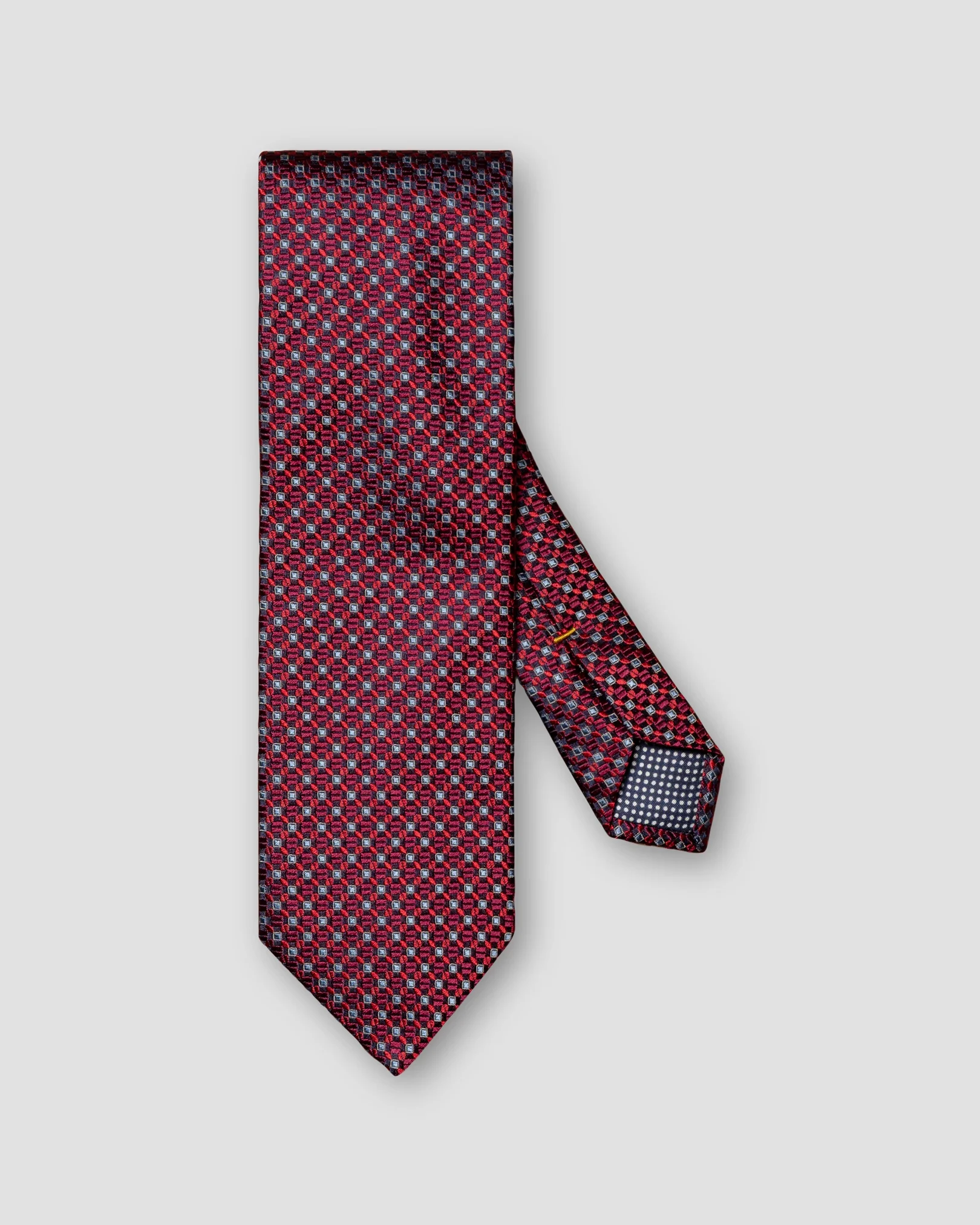 Eton - dark red geometric pattern silk tie