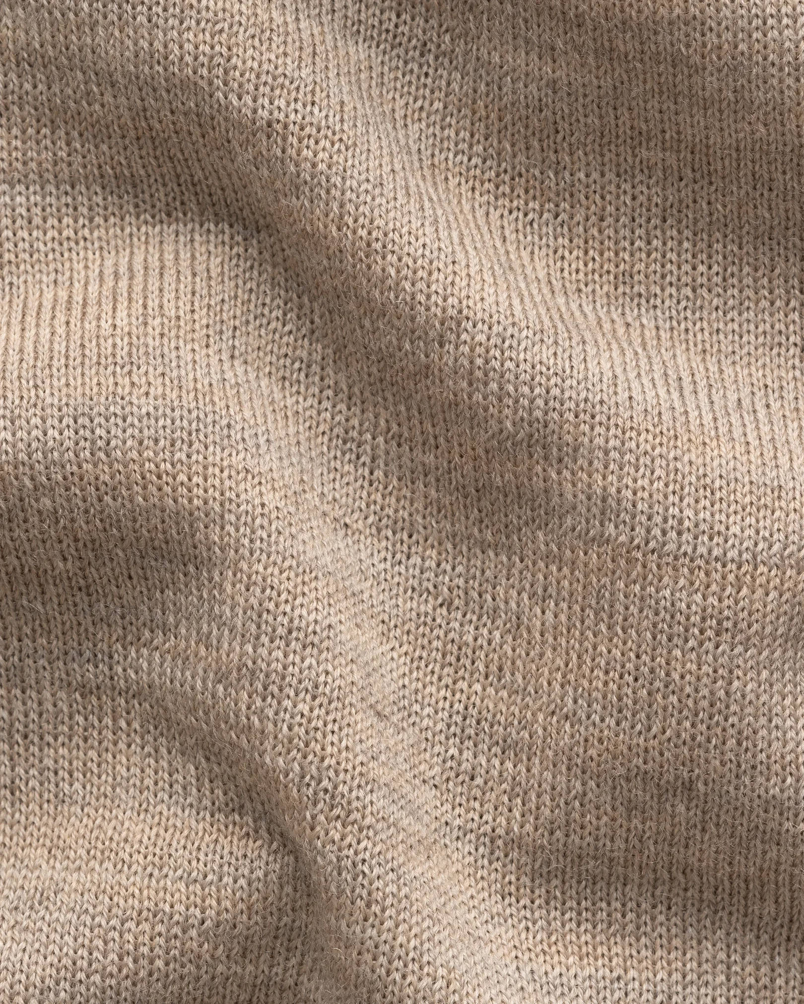 Eton - beige merino fine knit polo shirt