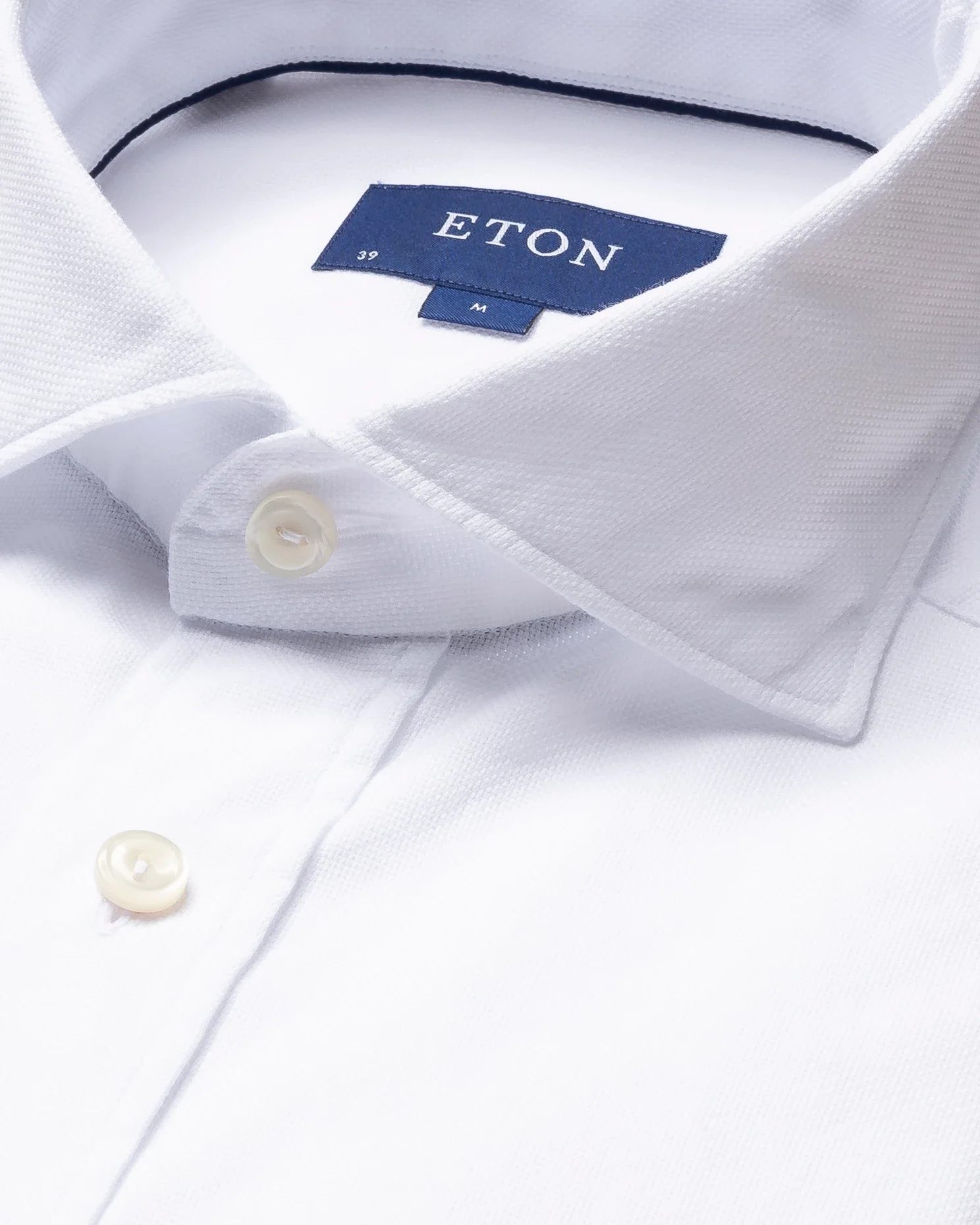 Eton - white oxford shirt wide spread