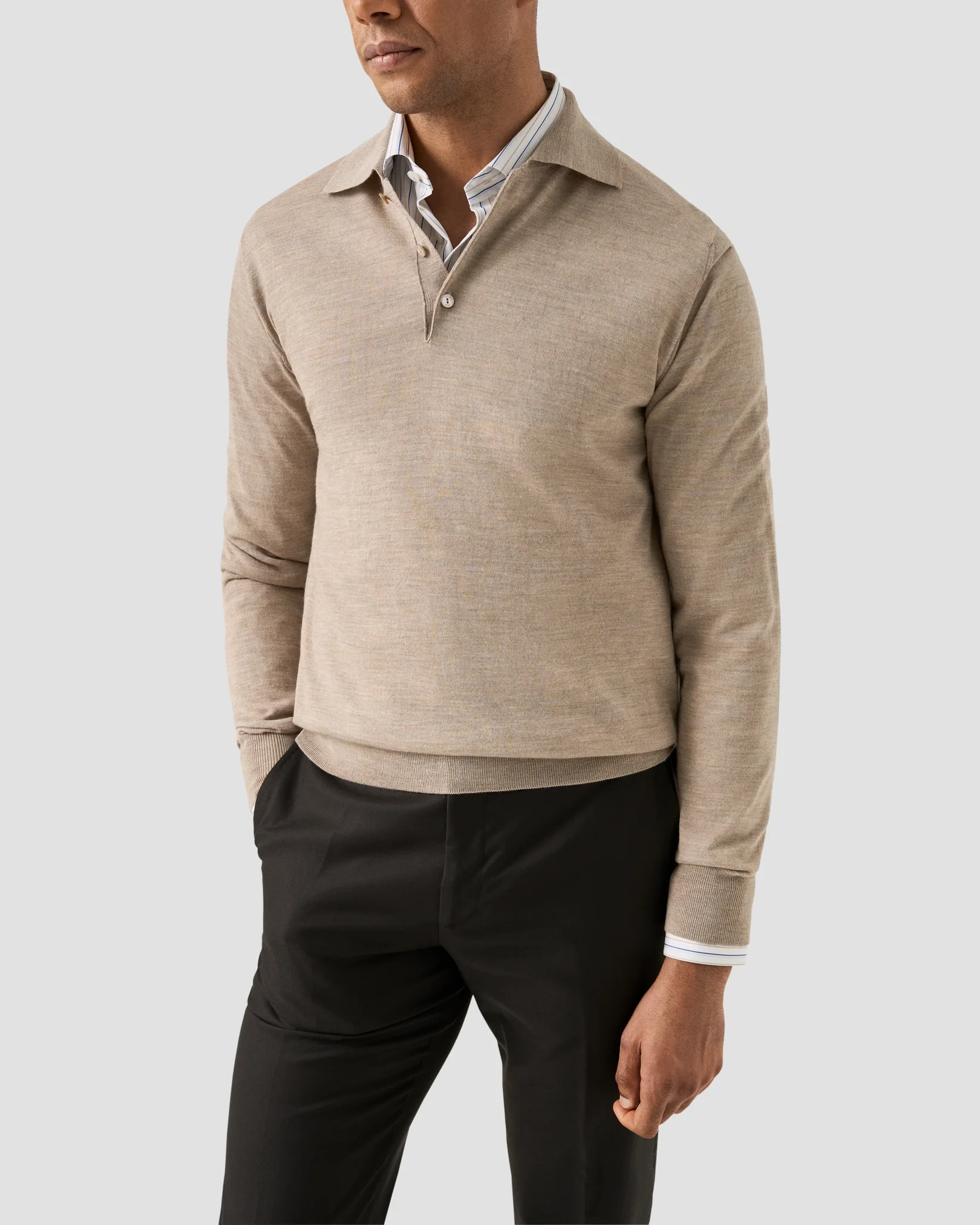 Eton - fine knit merino polo 256