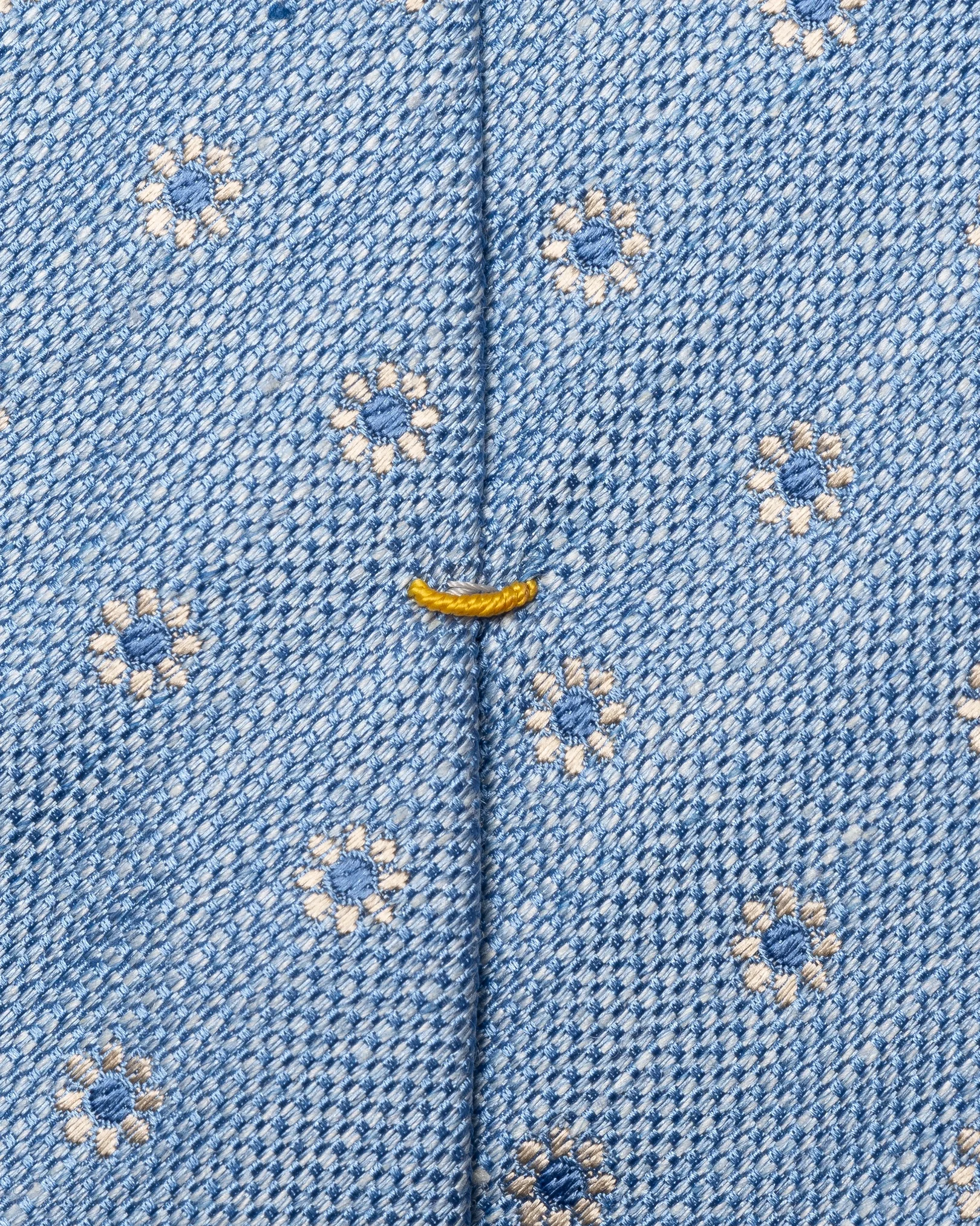 Eton - light blue floral woven linen silk tie