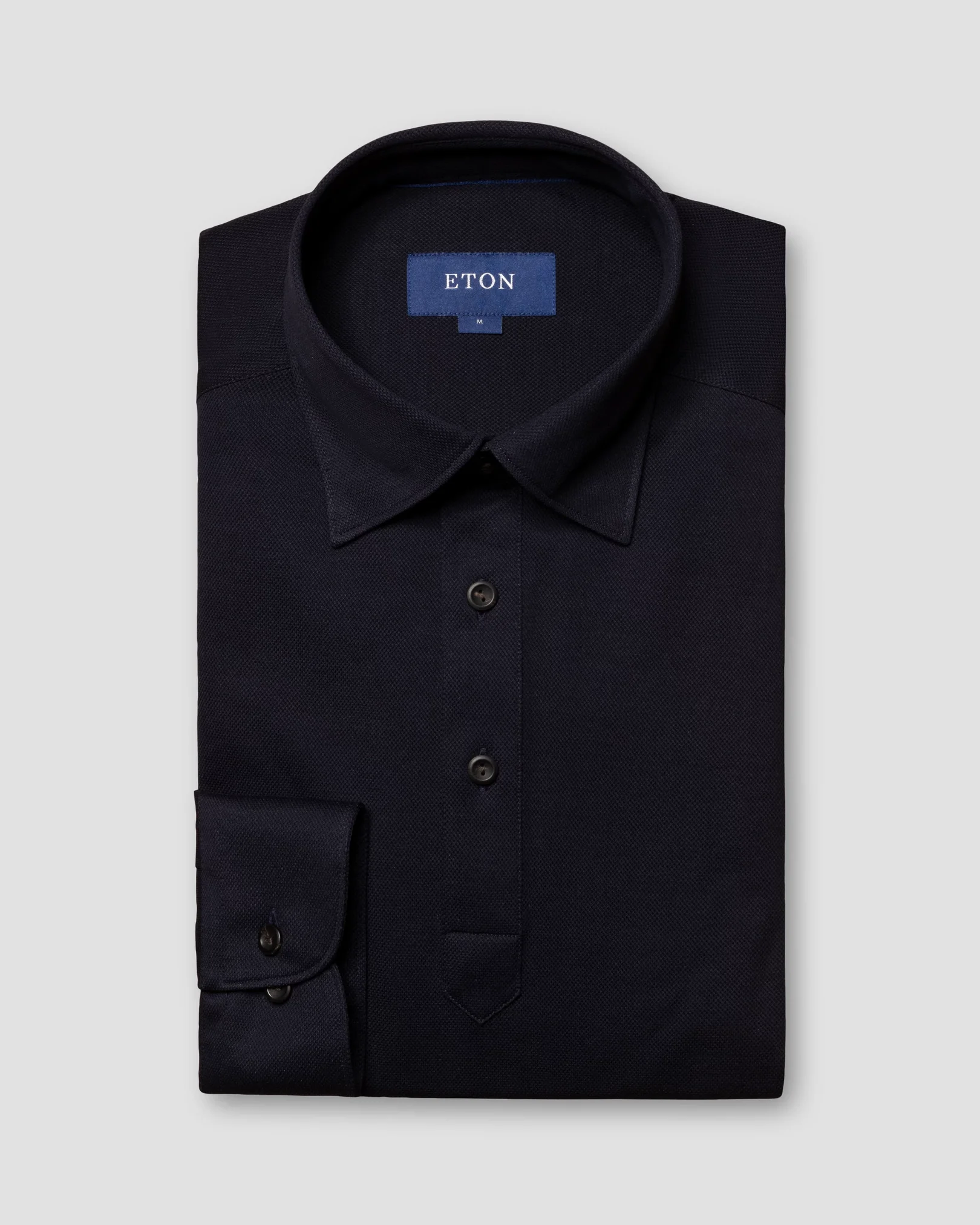 Blue Pique Shirt Eton blue-pique-shirt-eton