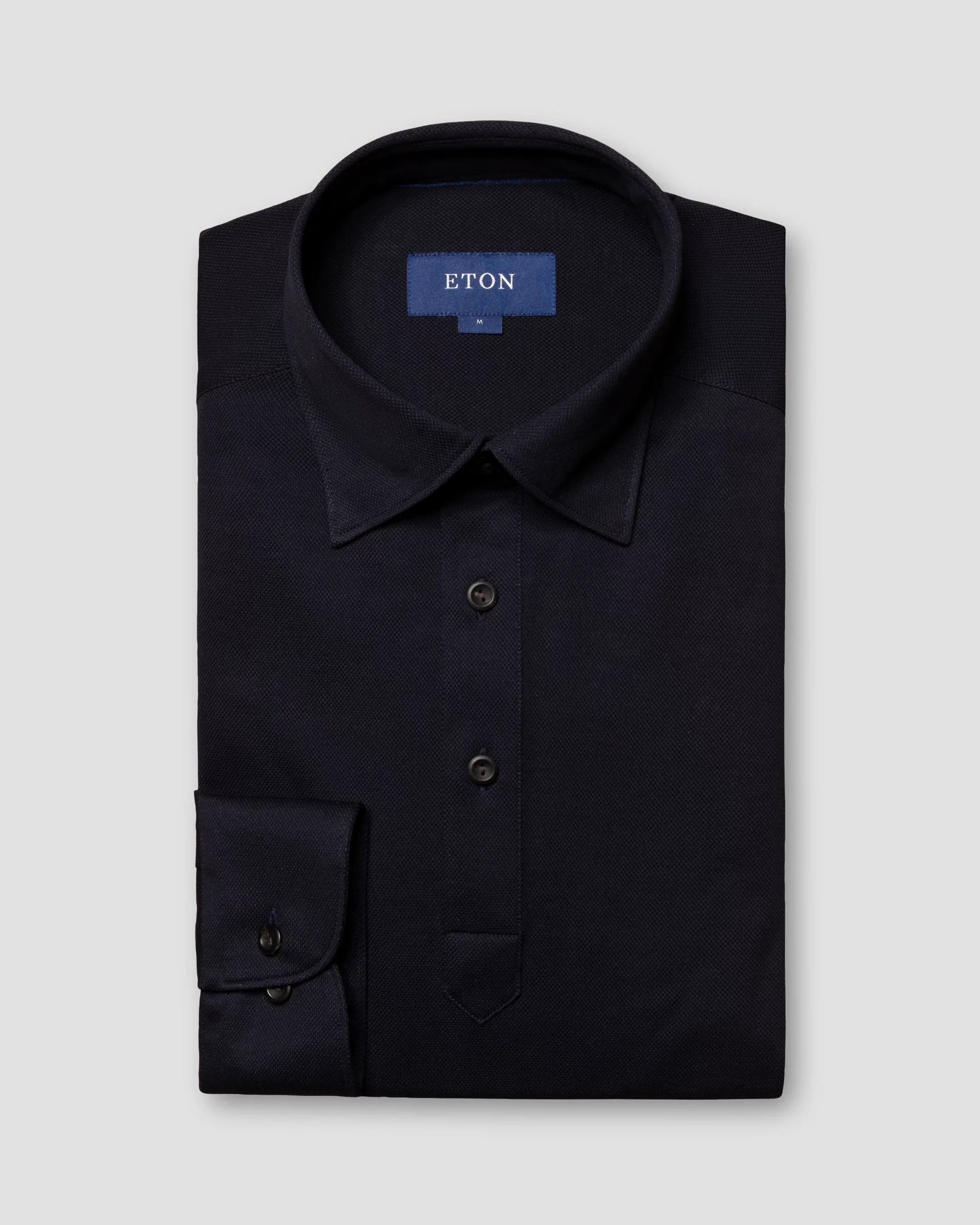 Blue Pique Shirt - Eton