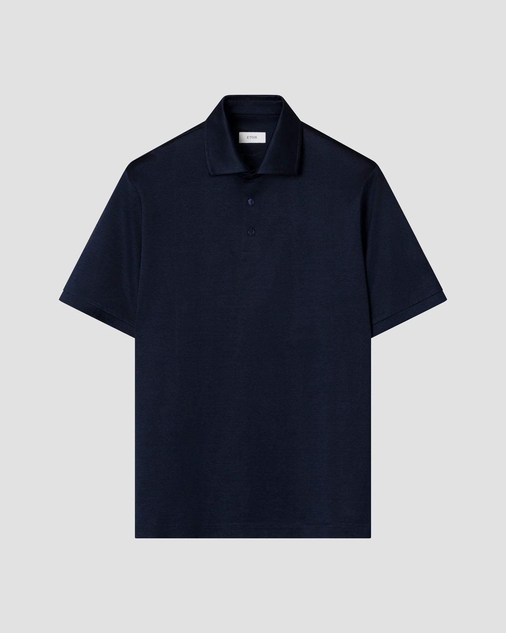 Eton - jacquard filo di scozia polo shirt navy blue jacquard filo di scozia polo shirt