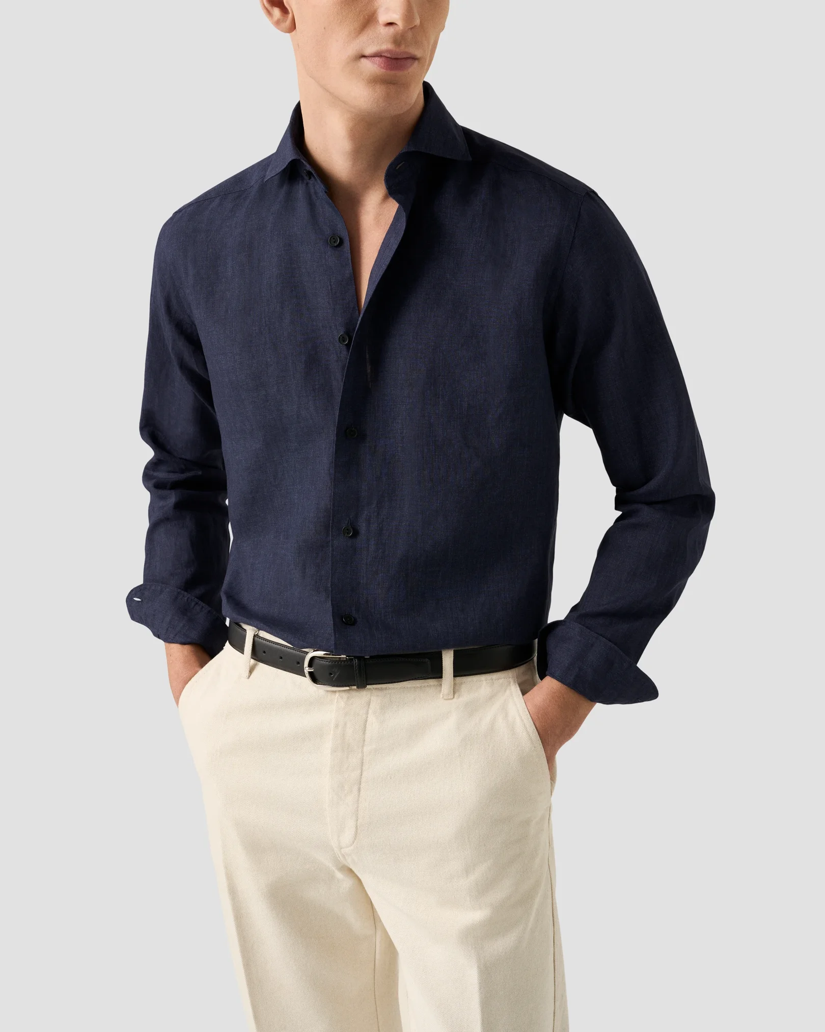 Eton - Solid Linen Shirt