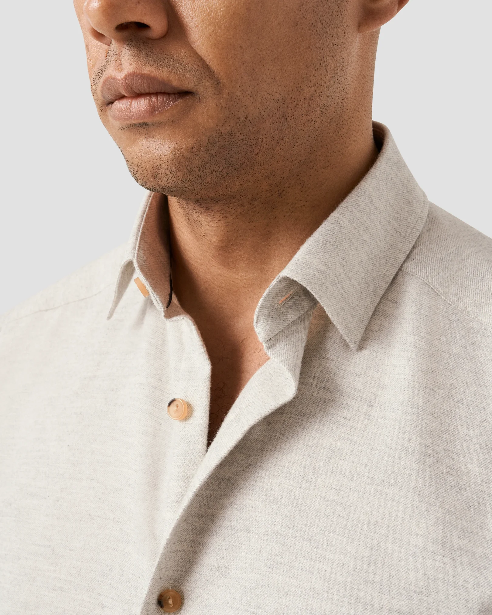 Eton - solid flannel shirt