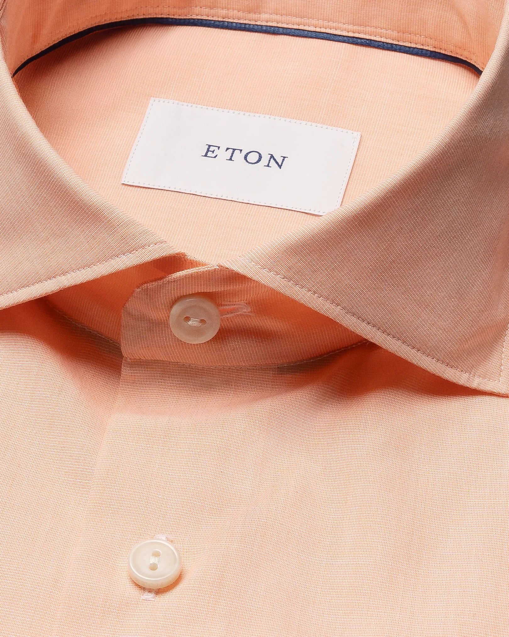 Eton - orange end on end breeze poplin shirt