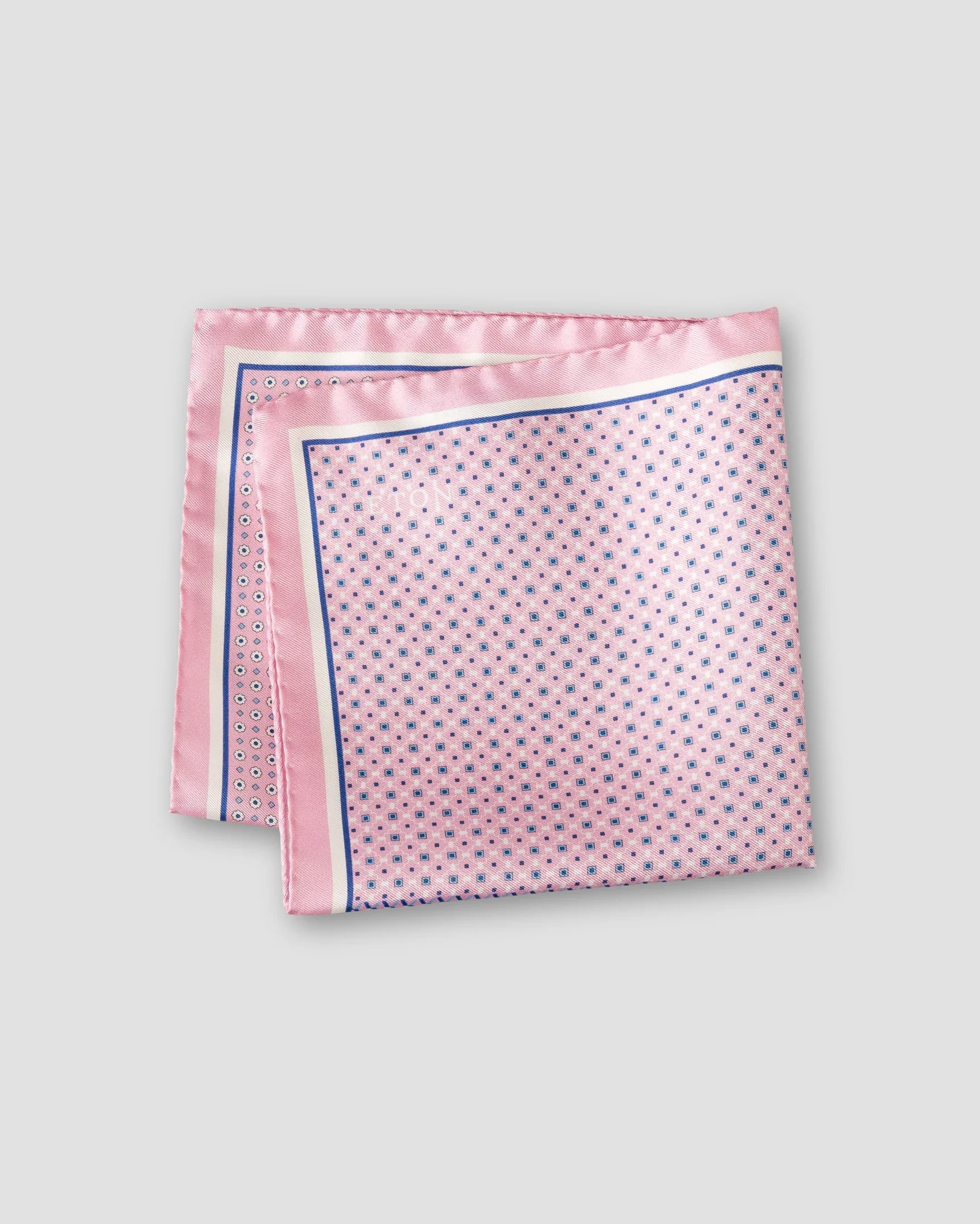 Eton - pink four sided silk pocket square