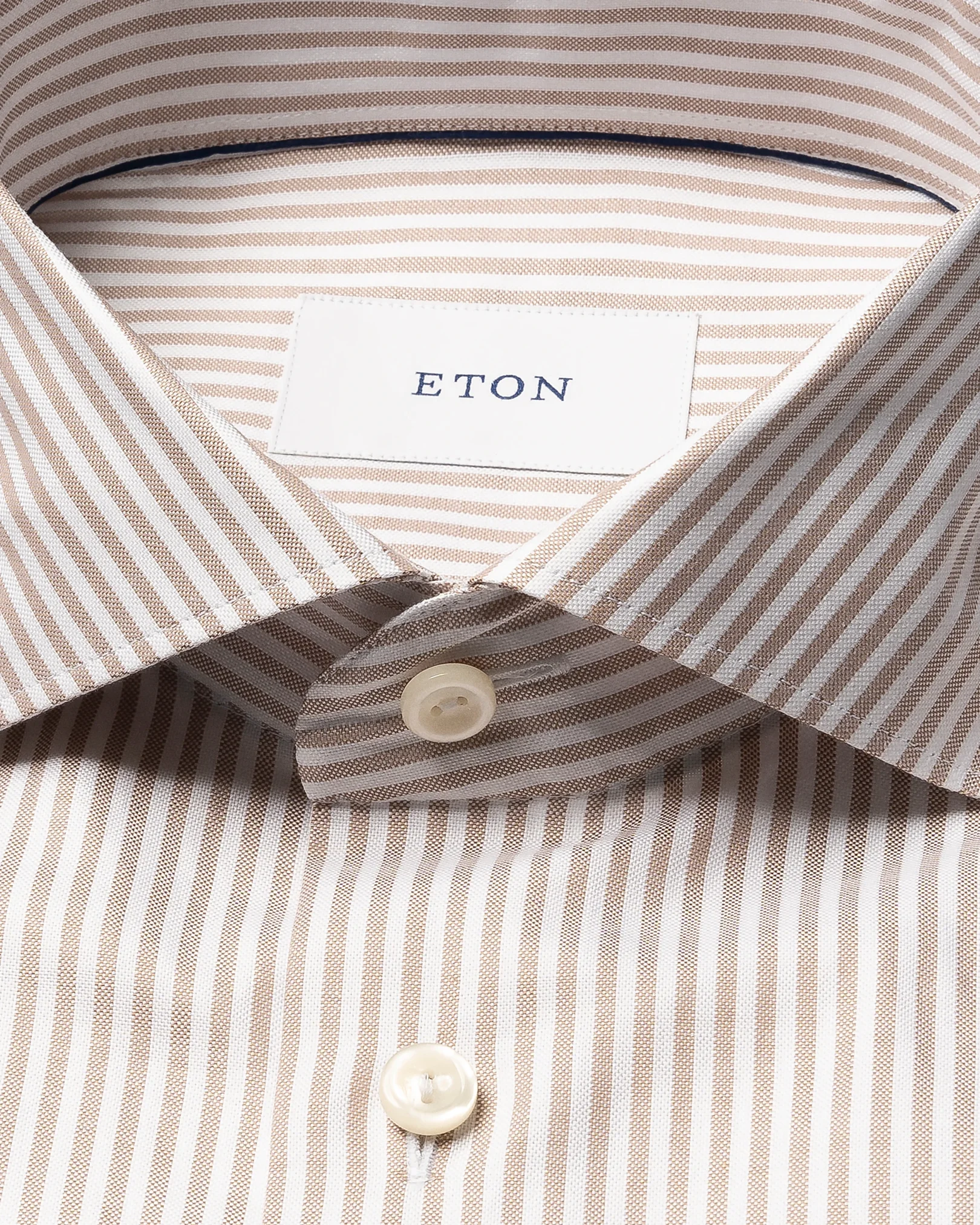 Eton - beige bengal striped signature oxford shirt