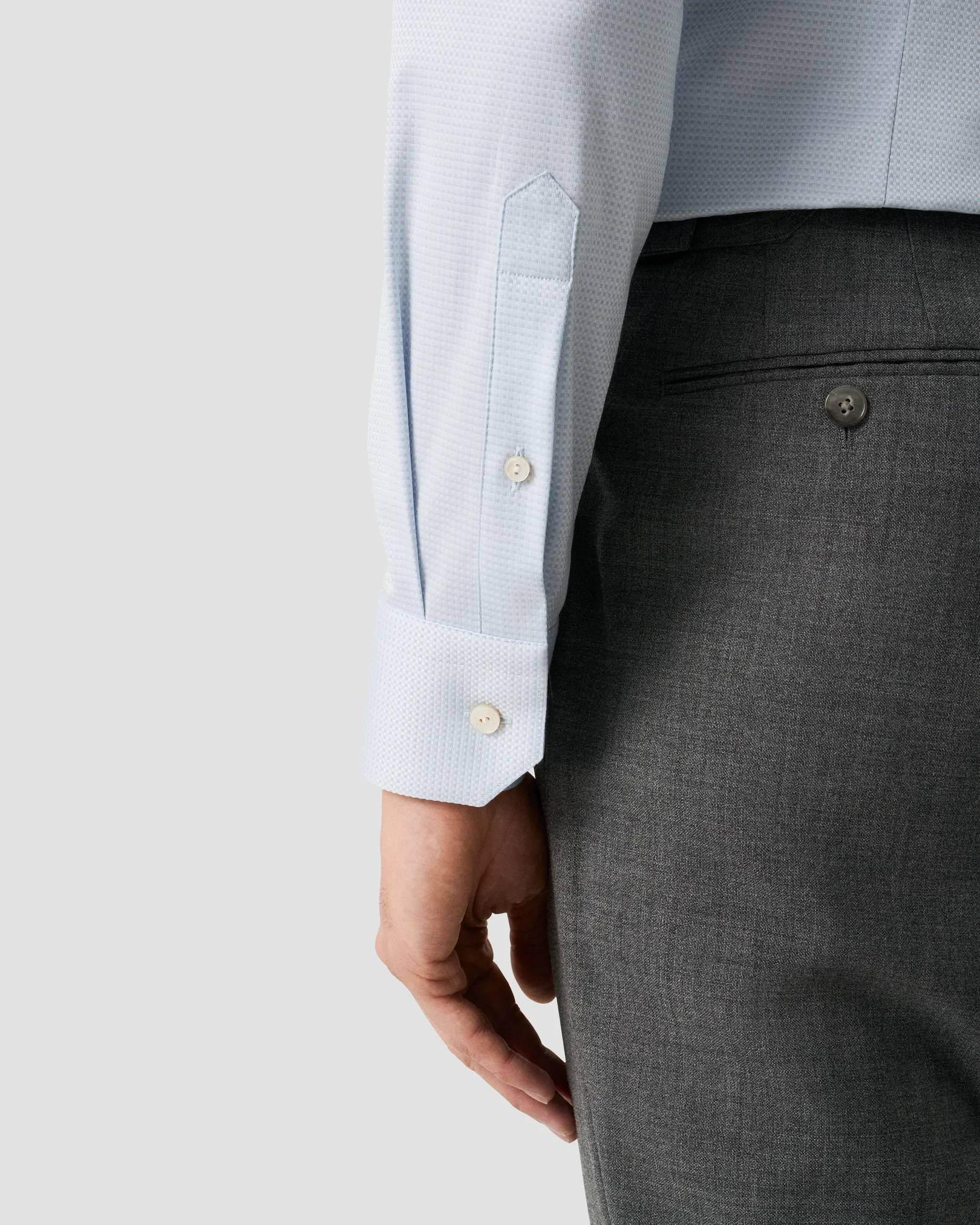 Eton - supima light blue semi solid 261