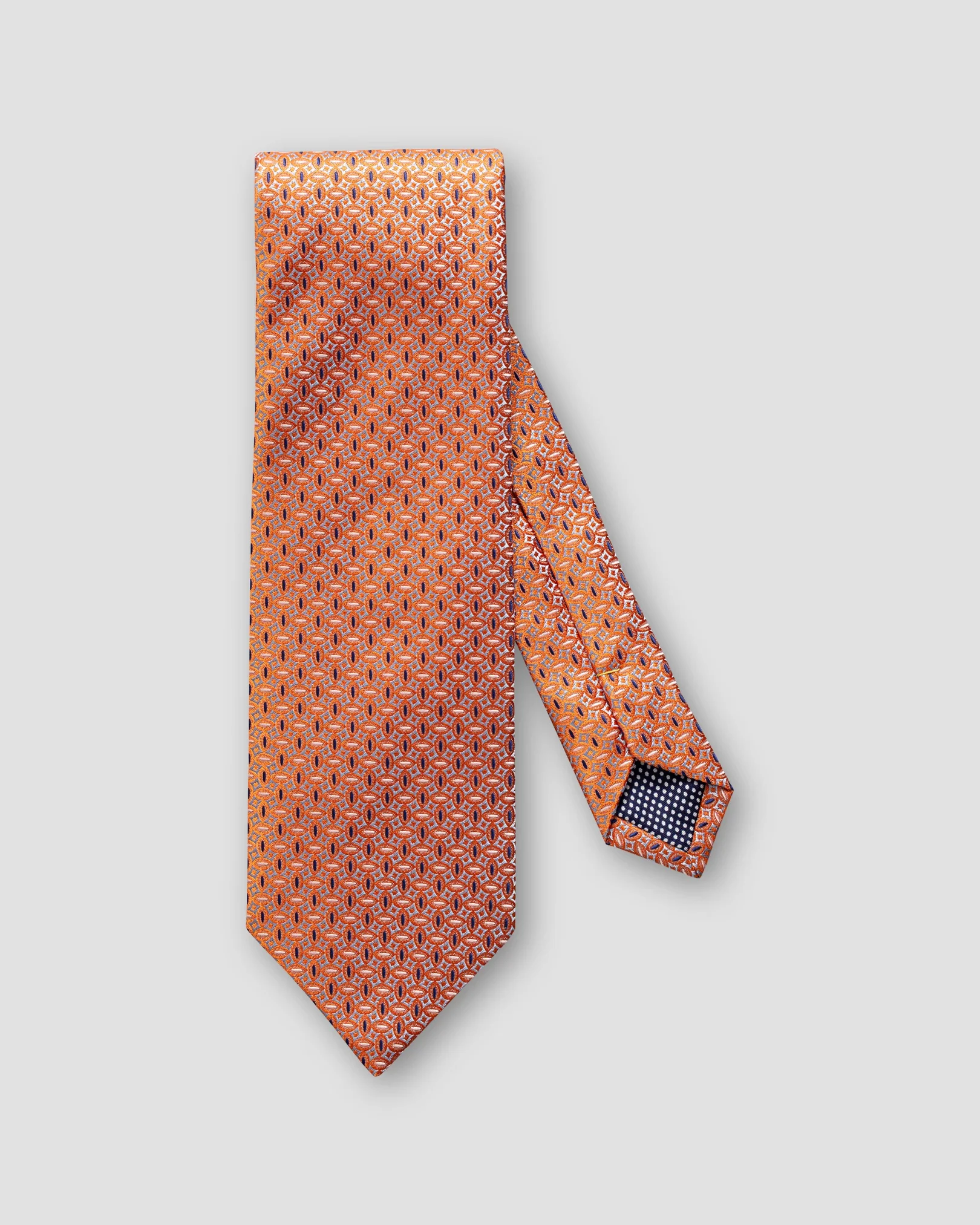 Eton - orange grey silk tie
