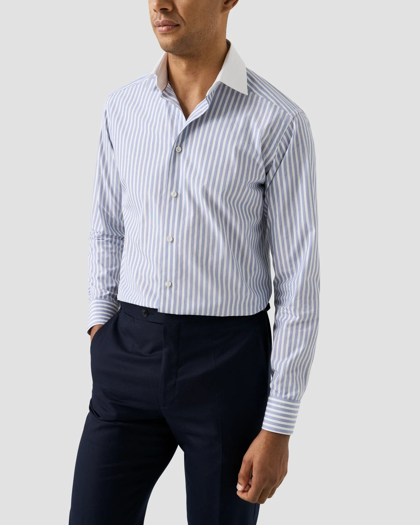 Bengal Striped Supima 120 Twill Shirt - Eton