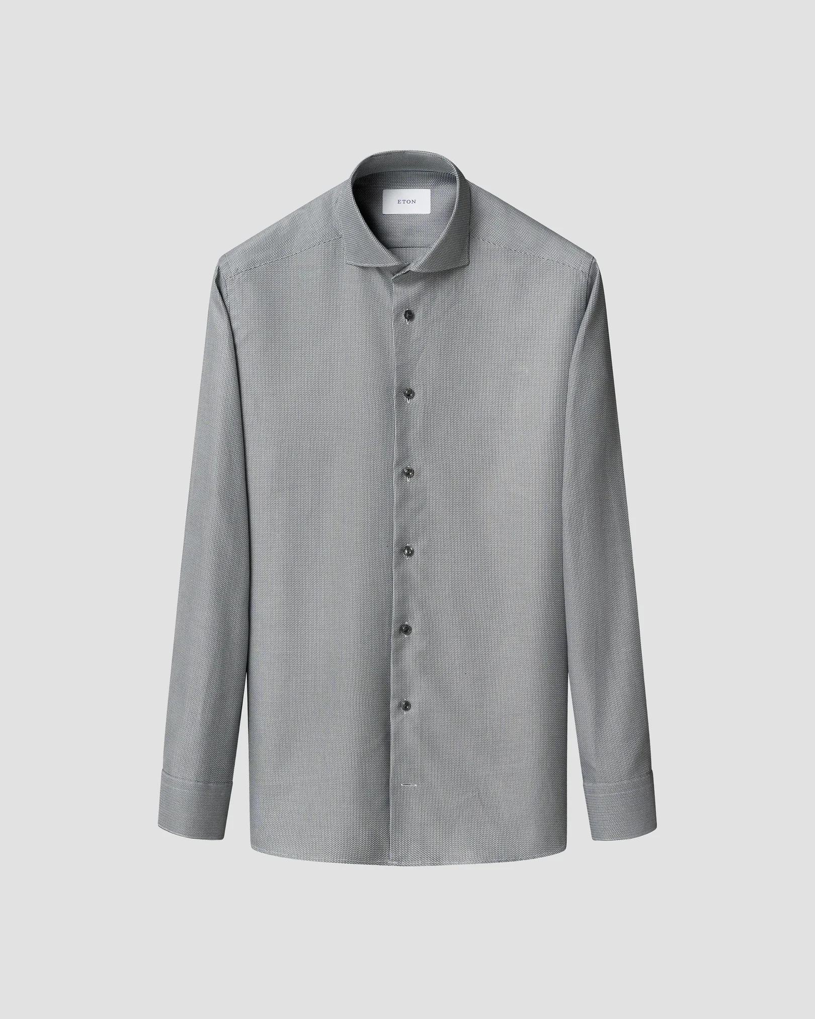 Eton - dark green semi solid dobby shirt