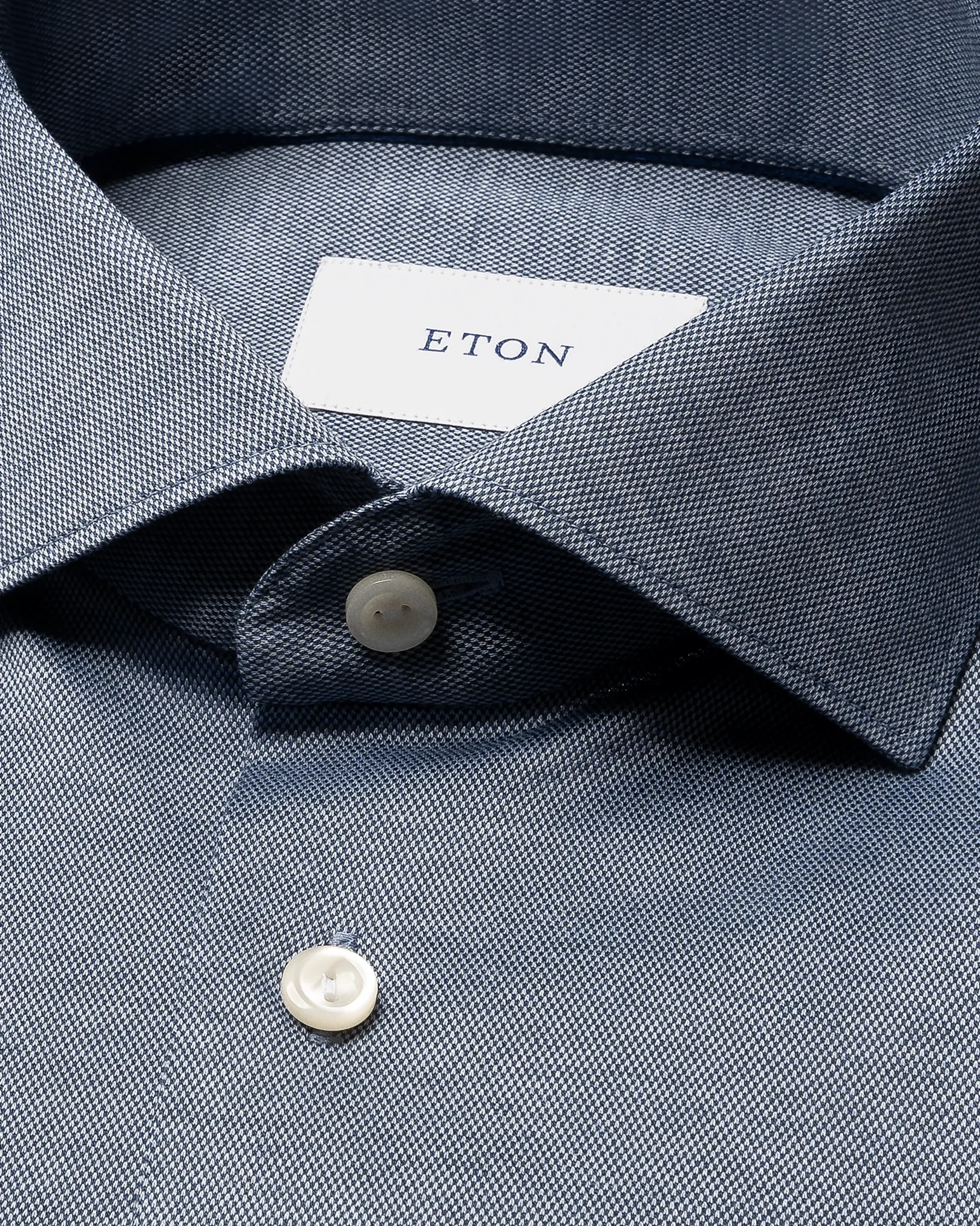 Eton - filo di scozia knit shirt dark blue filo di scozia knit shirt