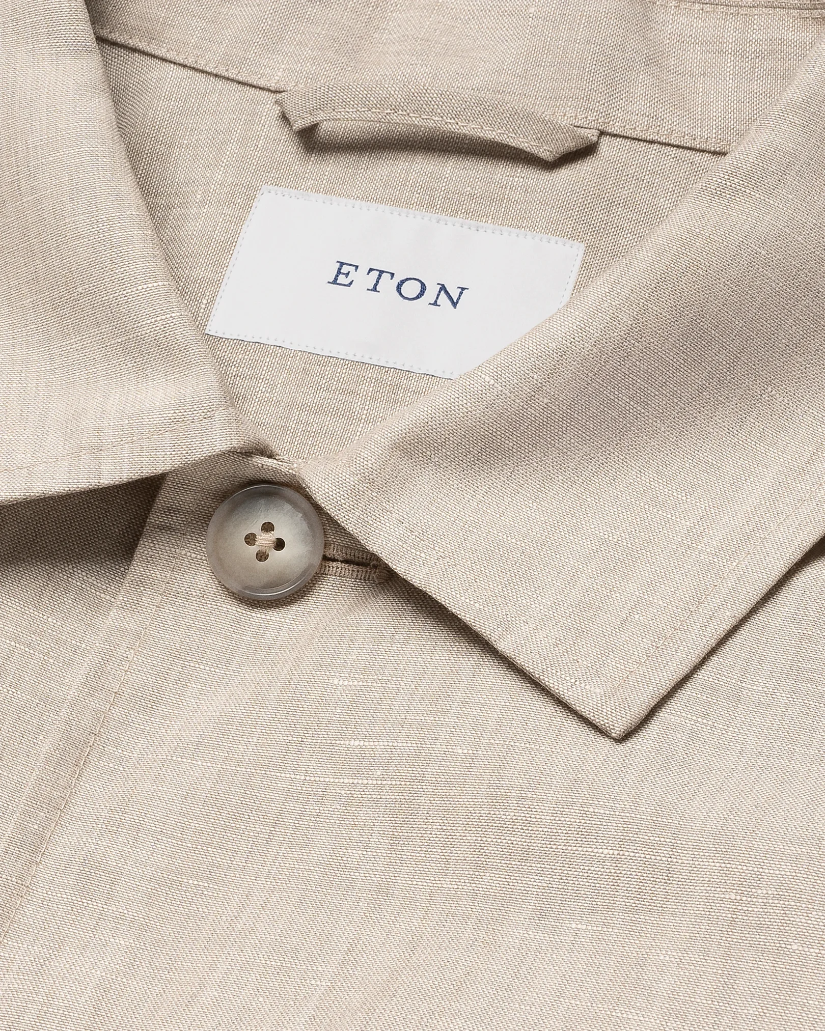 Eton - beige wool linen chore overshirt