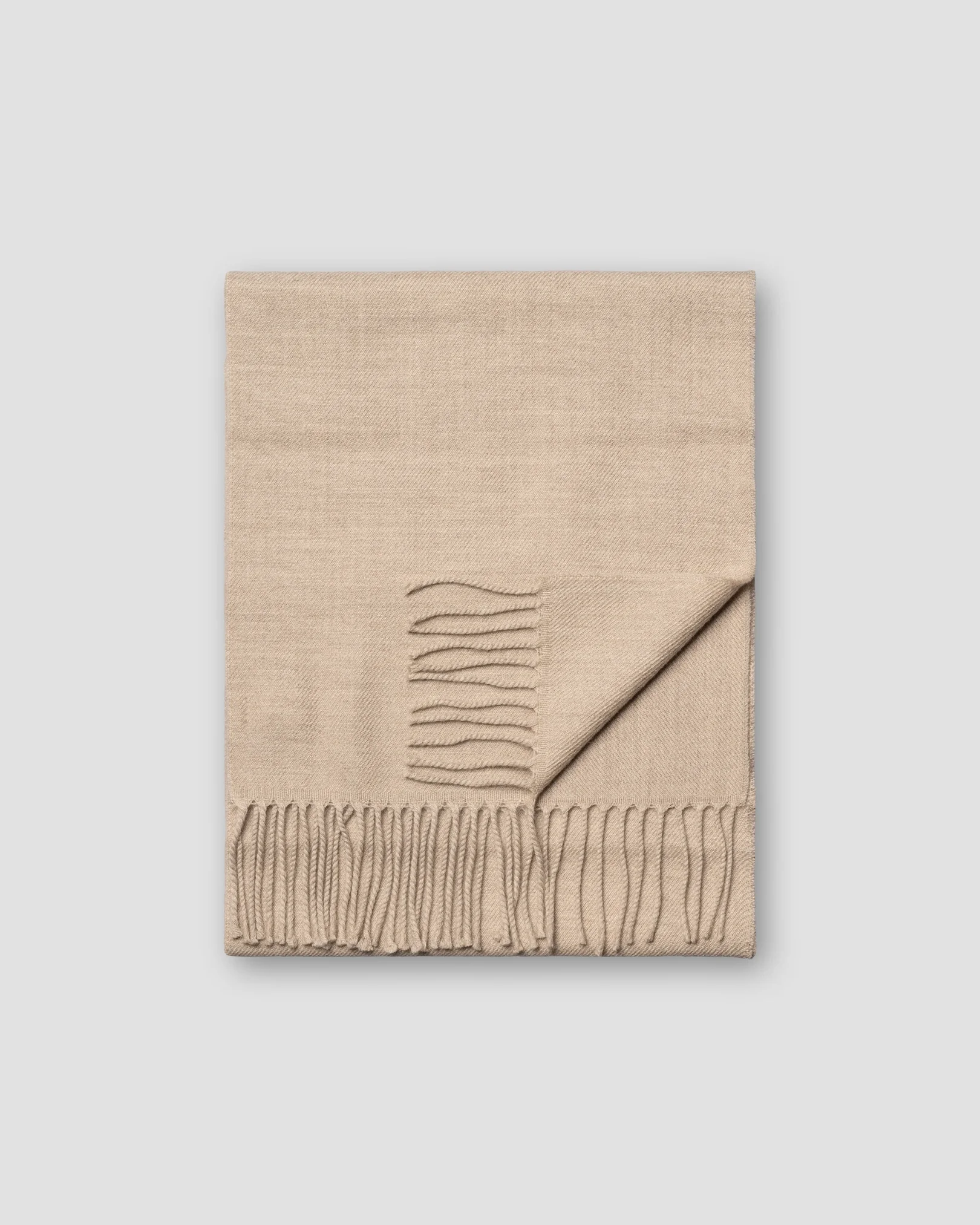 Eton - two face merino wool scarf beige