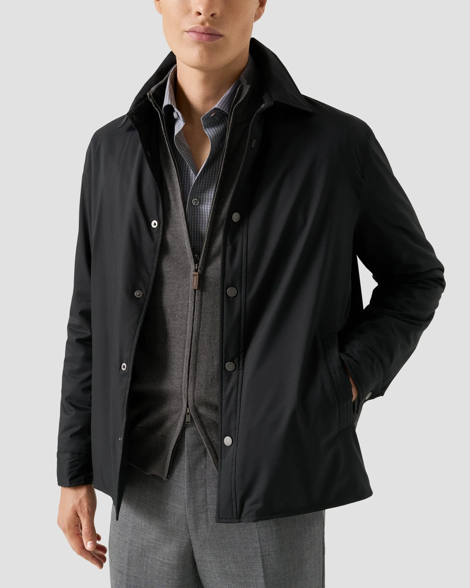 Eton - Full Zip Knit Cardigan