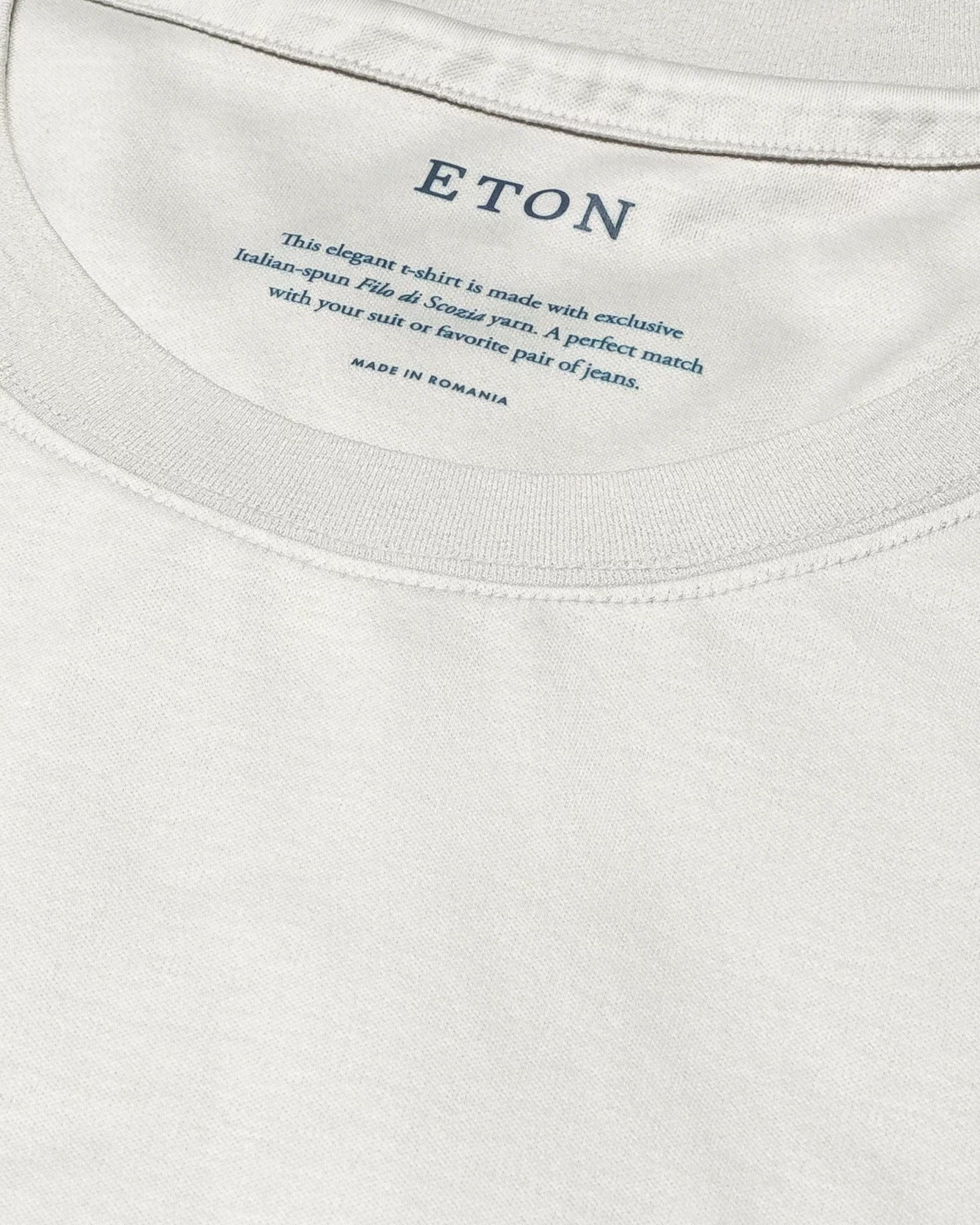 Light Grey Filo di Scozia T–Shirt - Eton