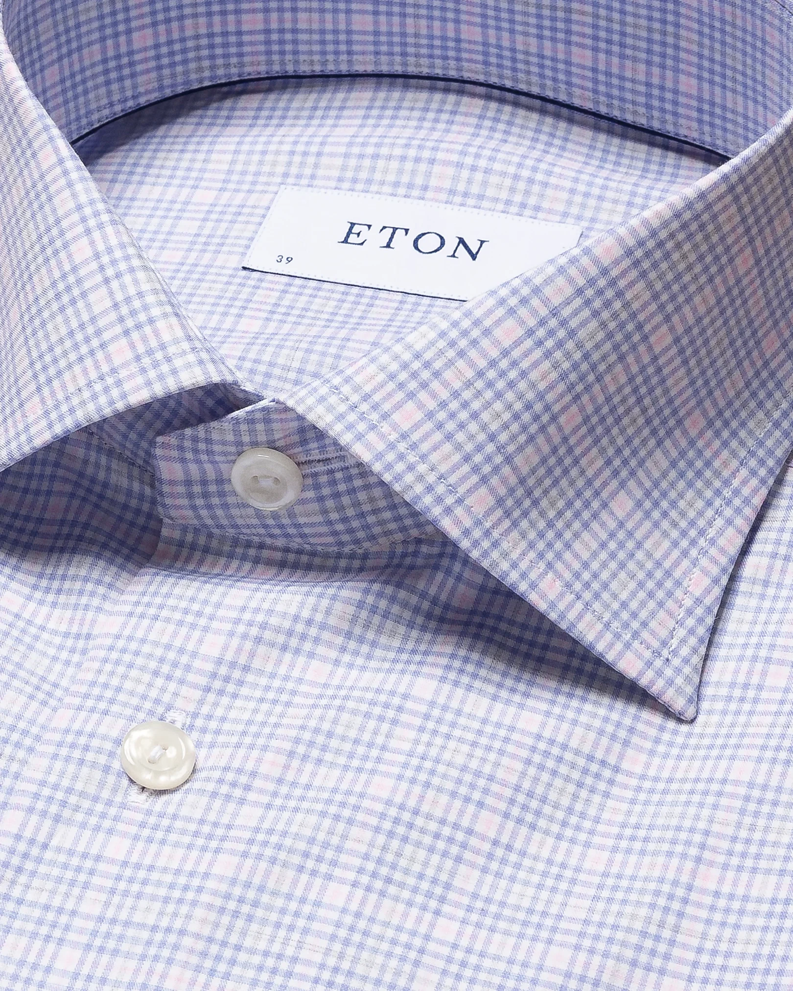 Eton - light purple fine twill melange cutaway