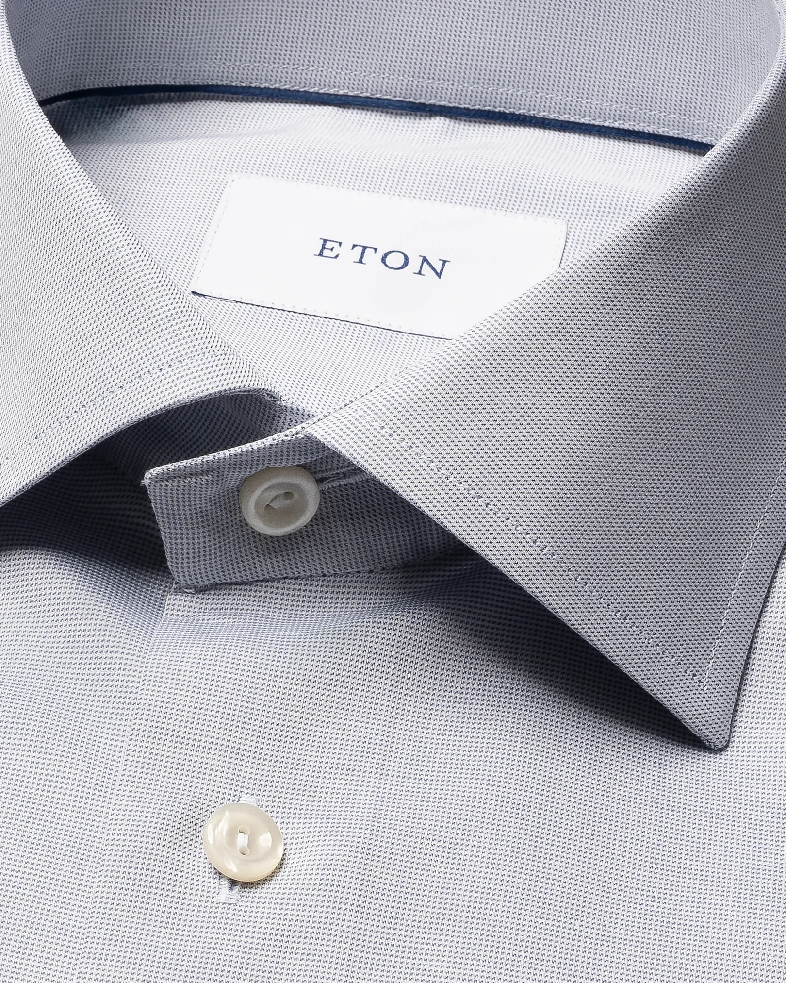 Eton - dark blue semi solid signature twill shirt
