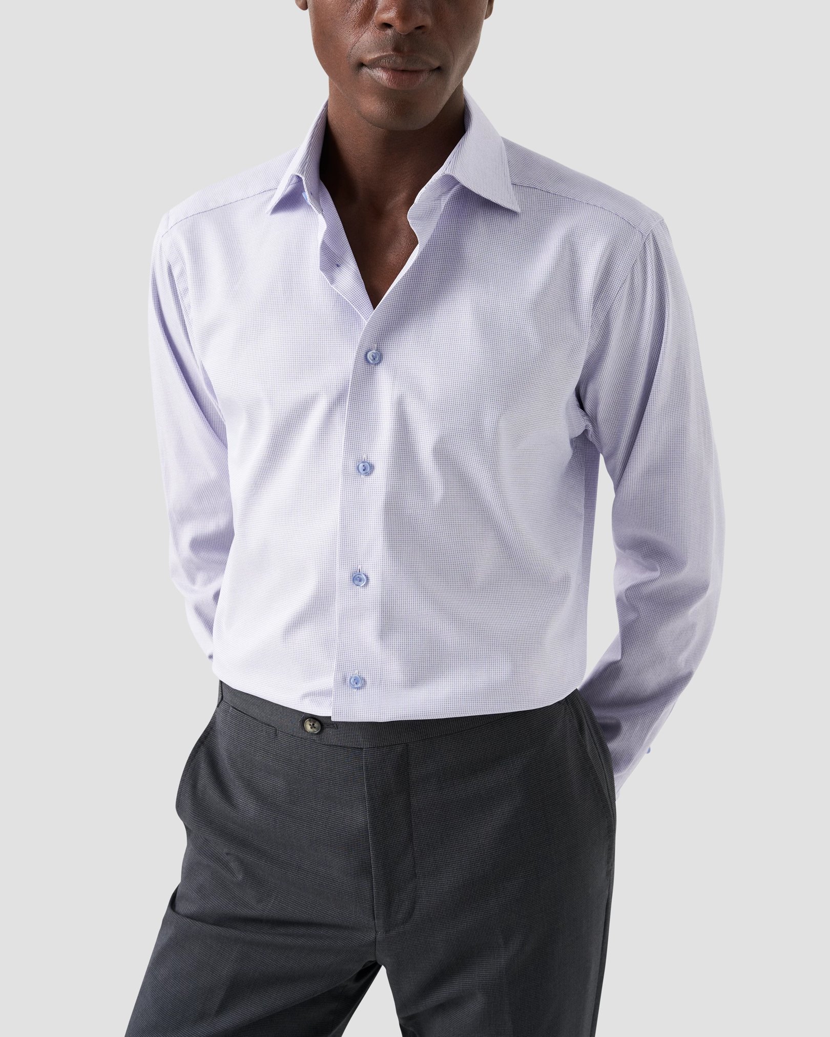 Eton - mid purple dobby