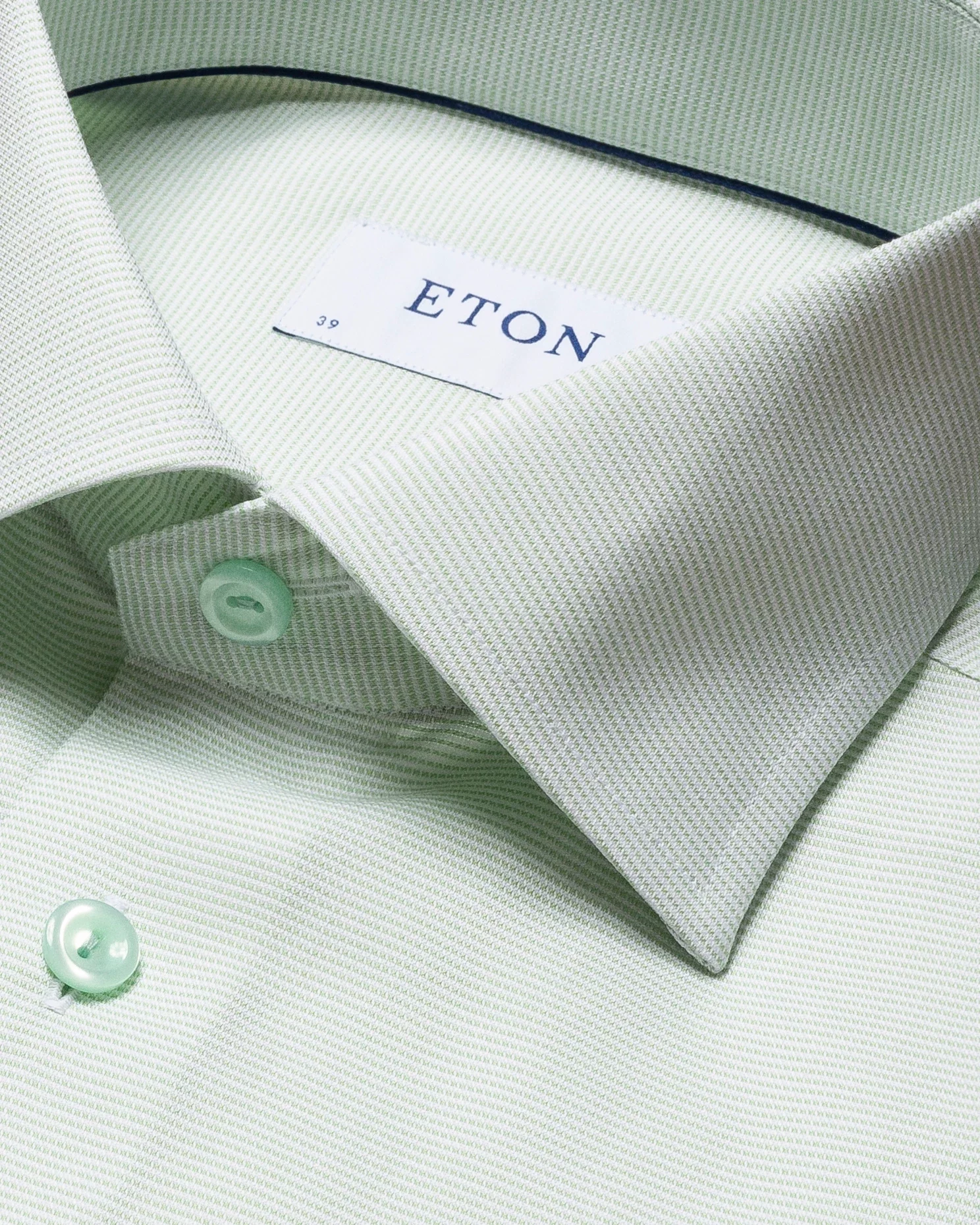 Eton - green twill shirt
