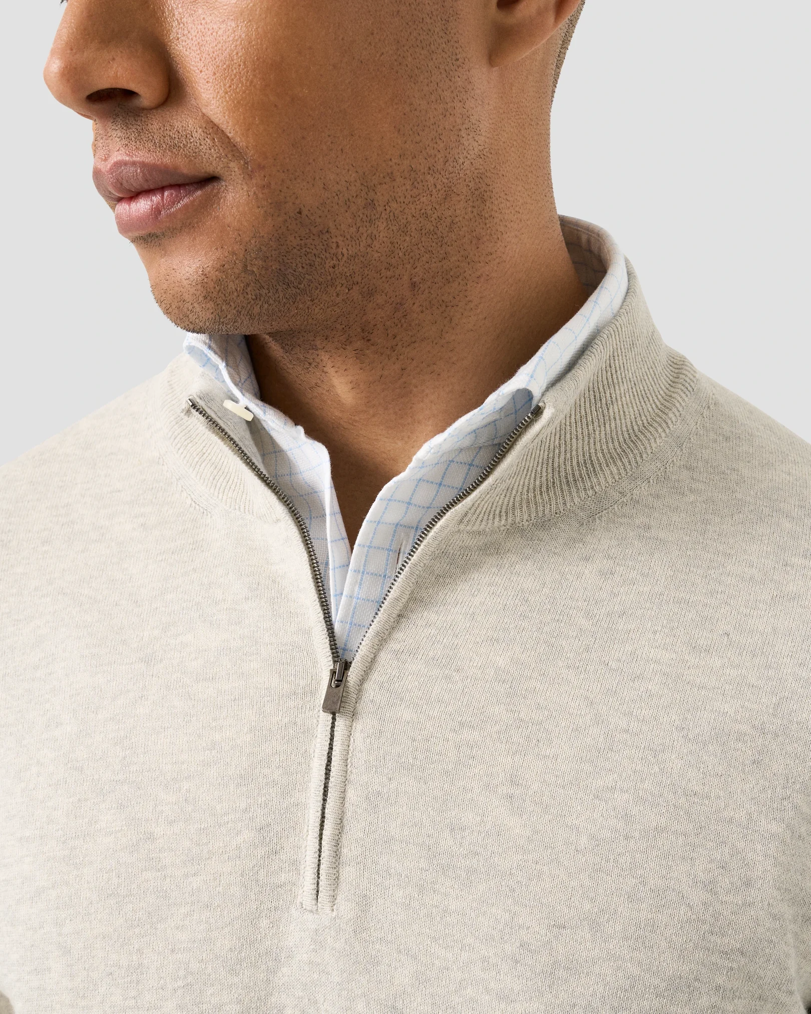 Eton - quarter zip fine knit