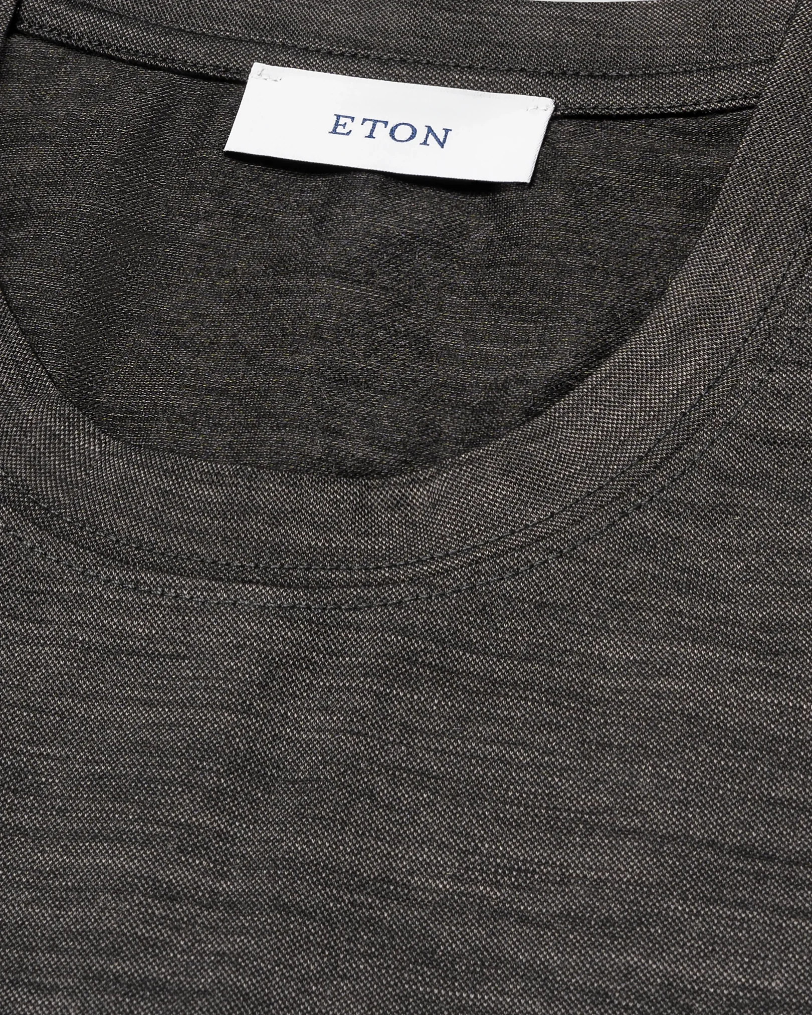 Eton - merino wool t shirt dark grey