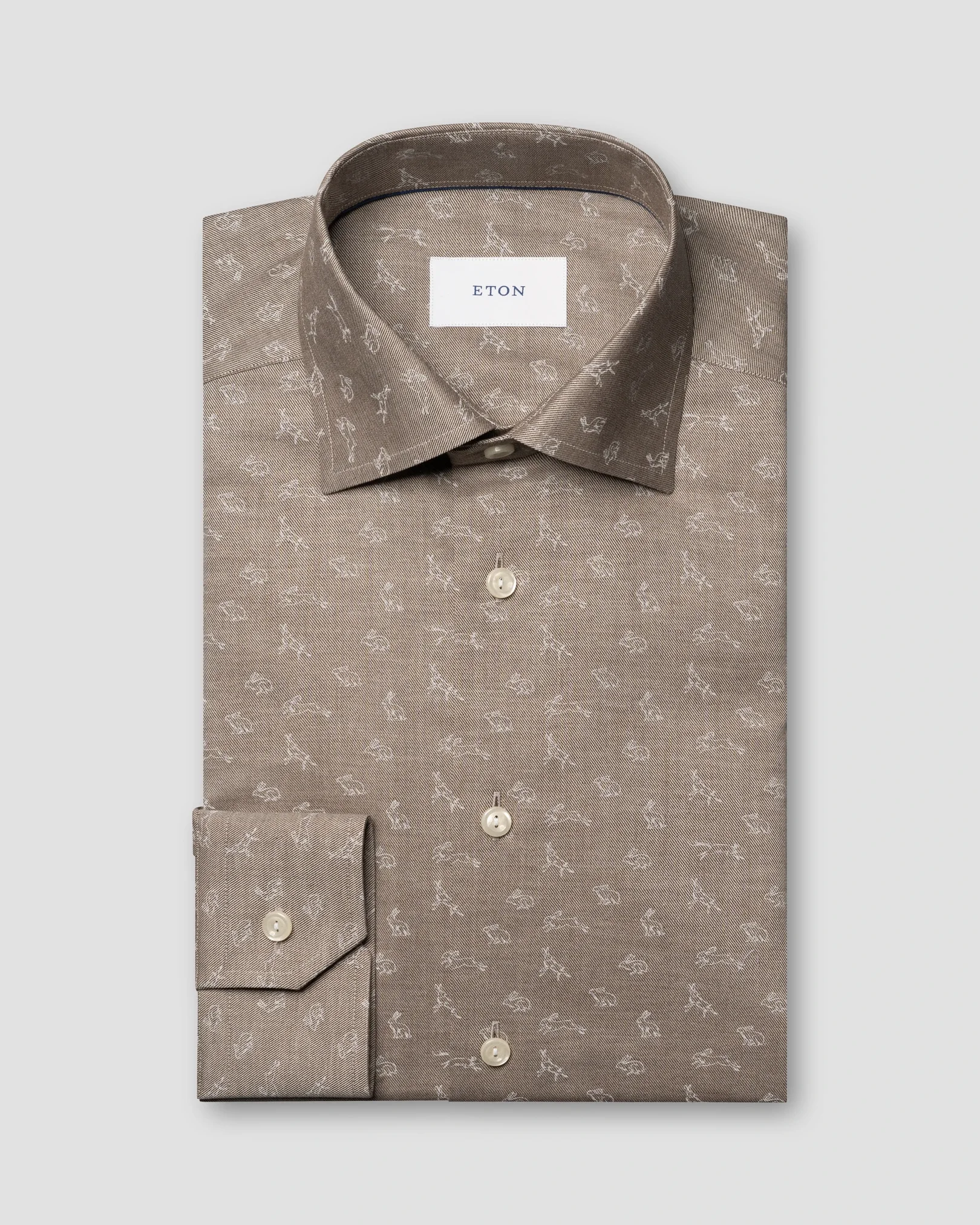Eton - fox and hare print shirt