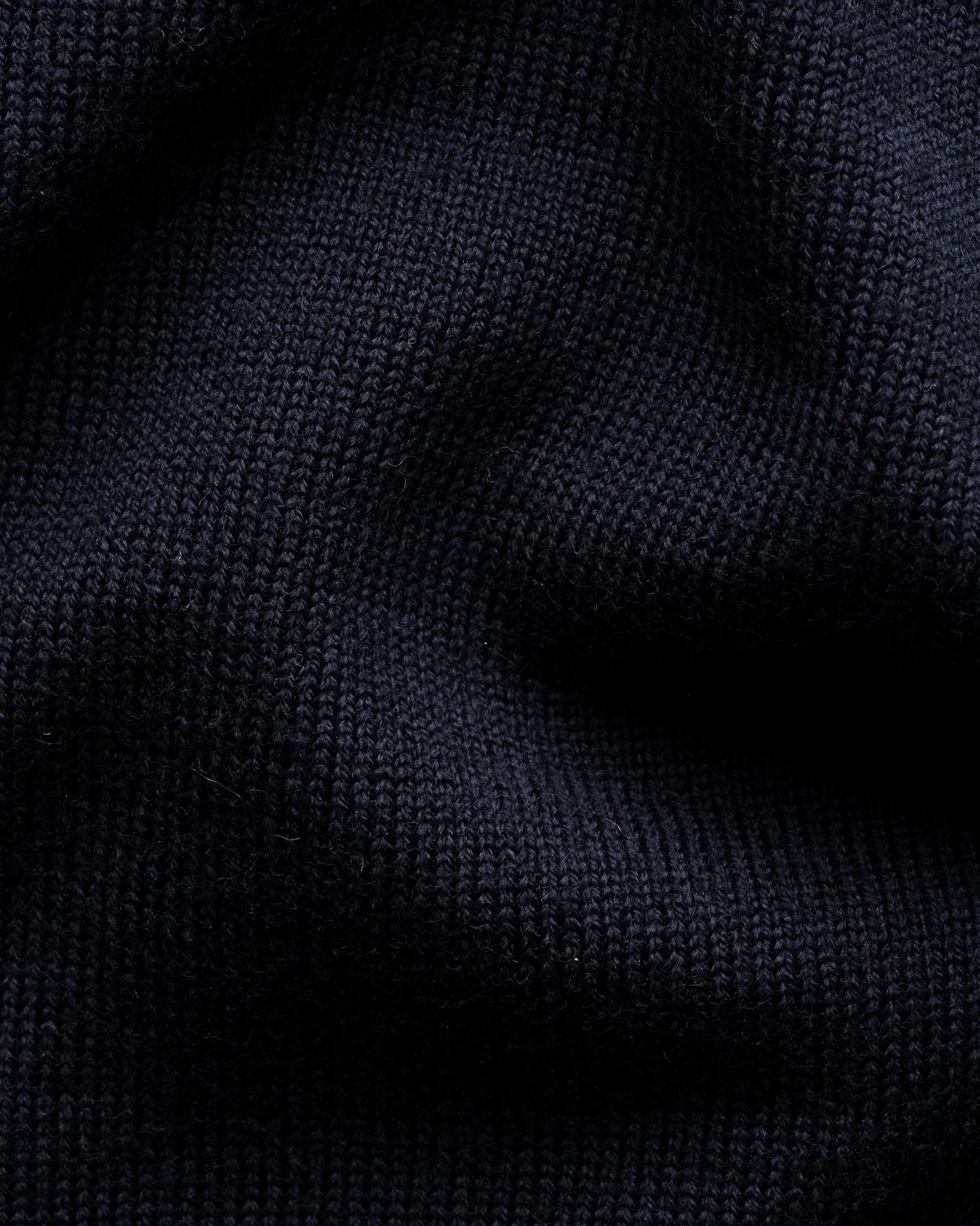 Eton - navy blue merino full zip knit cardigan