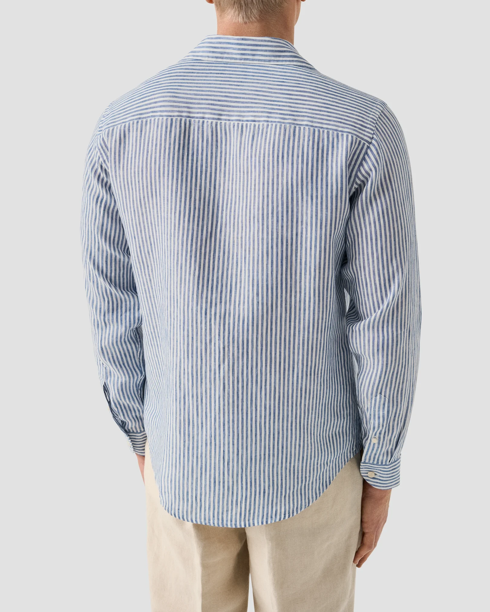 Eton - dark blue striped linen shirt one piece