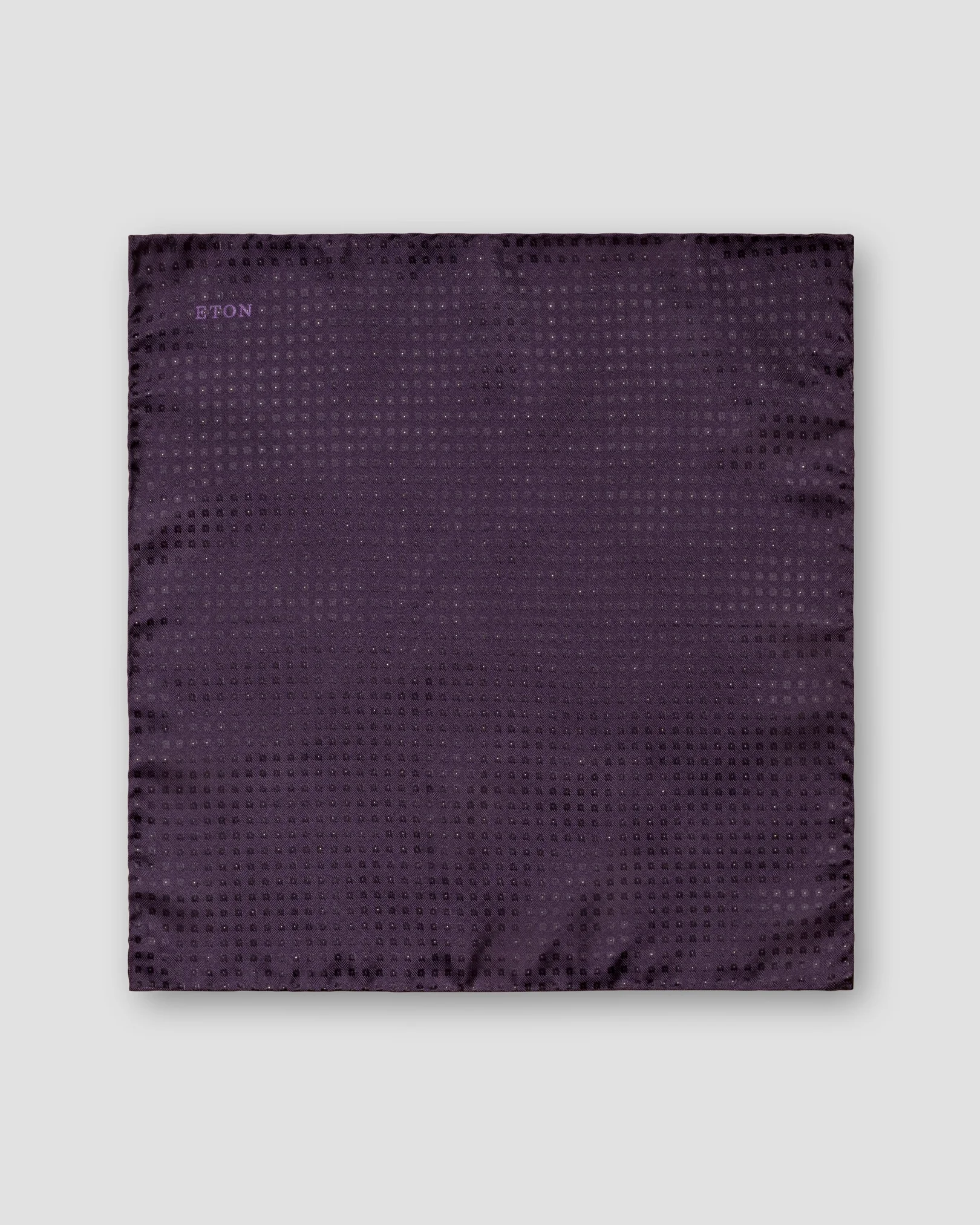 Eton - dark purple herringbone pocket square