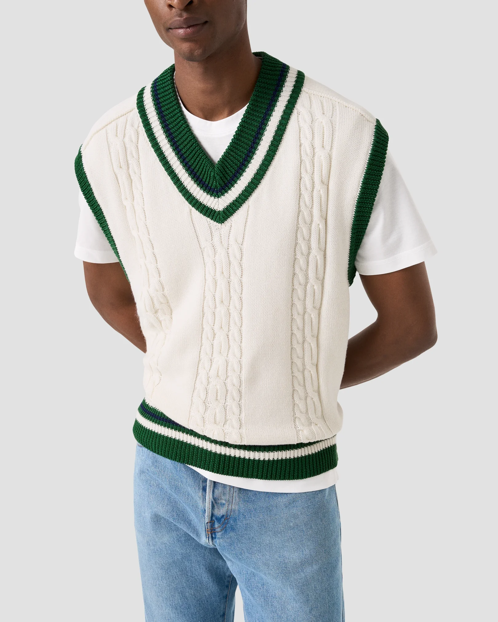 Eton - eton x tretorn cotton v neck vest