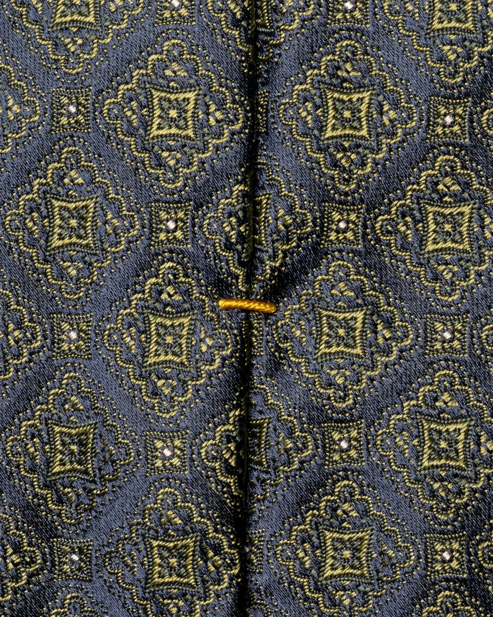 Eton - medallion woven silk tie mid green medallion woven silk tie