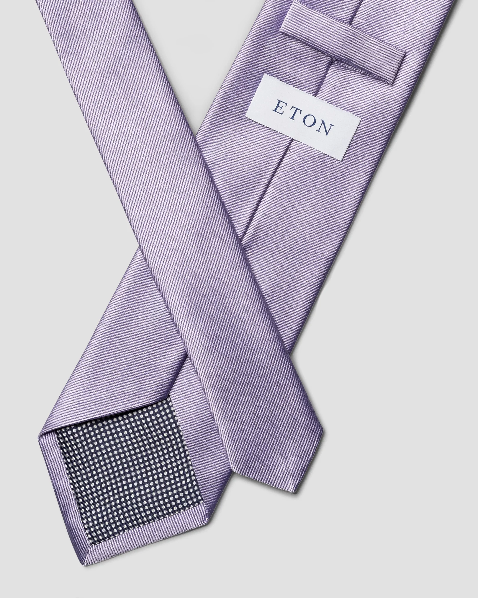 Eton - light purple solid silk twill tie