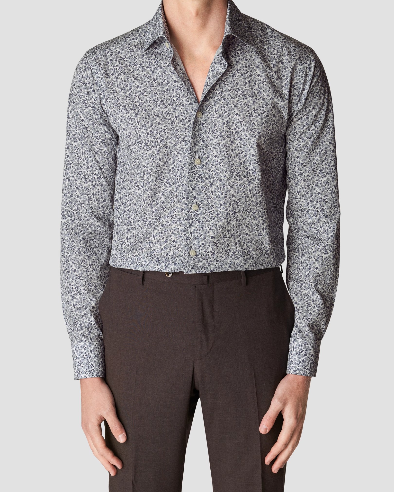 Eton - mid grey poplin