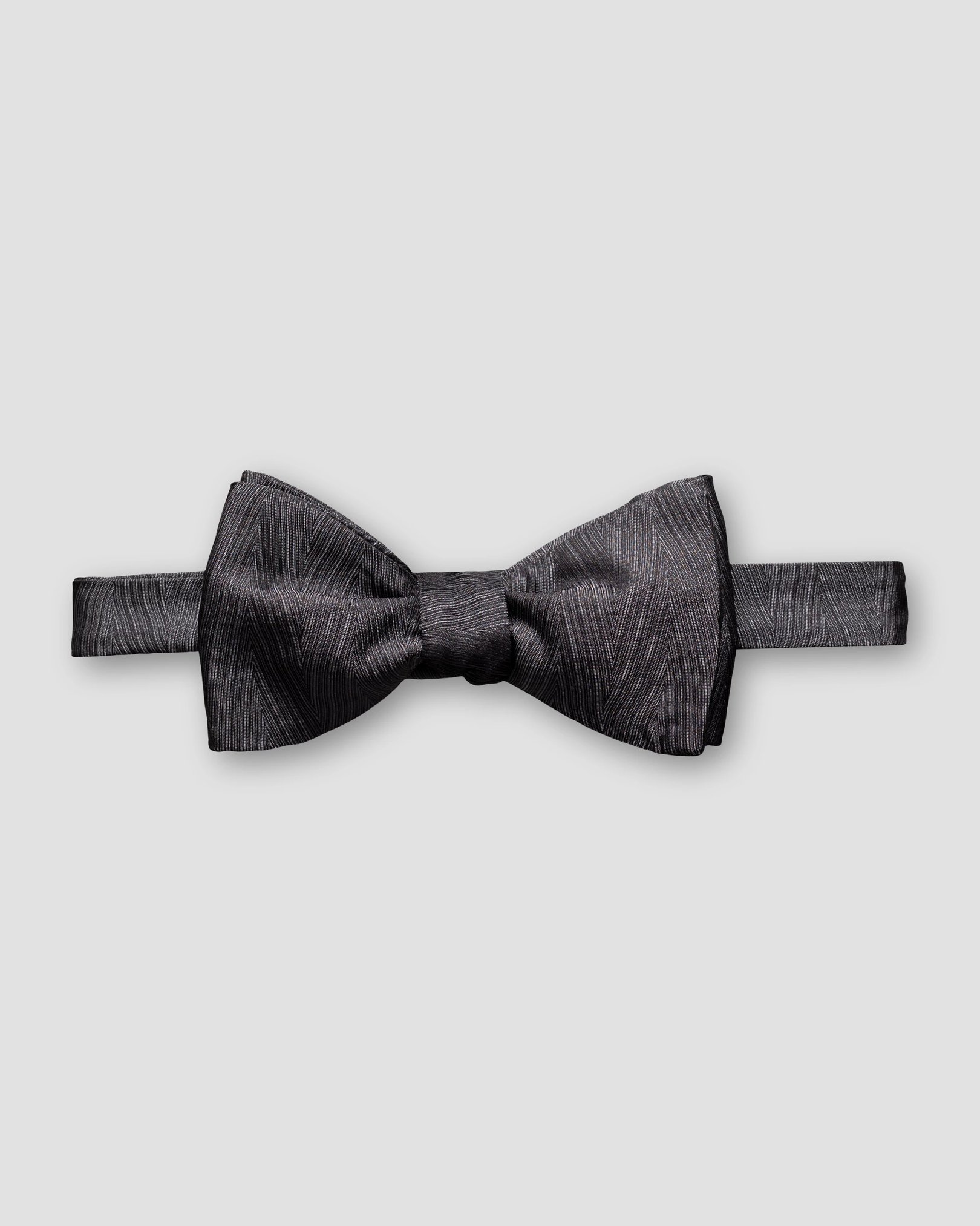 Eton - Gray Patterned Silk Bow Tie - Ready Tied