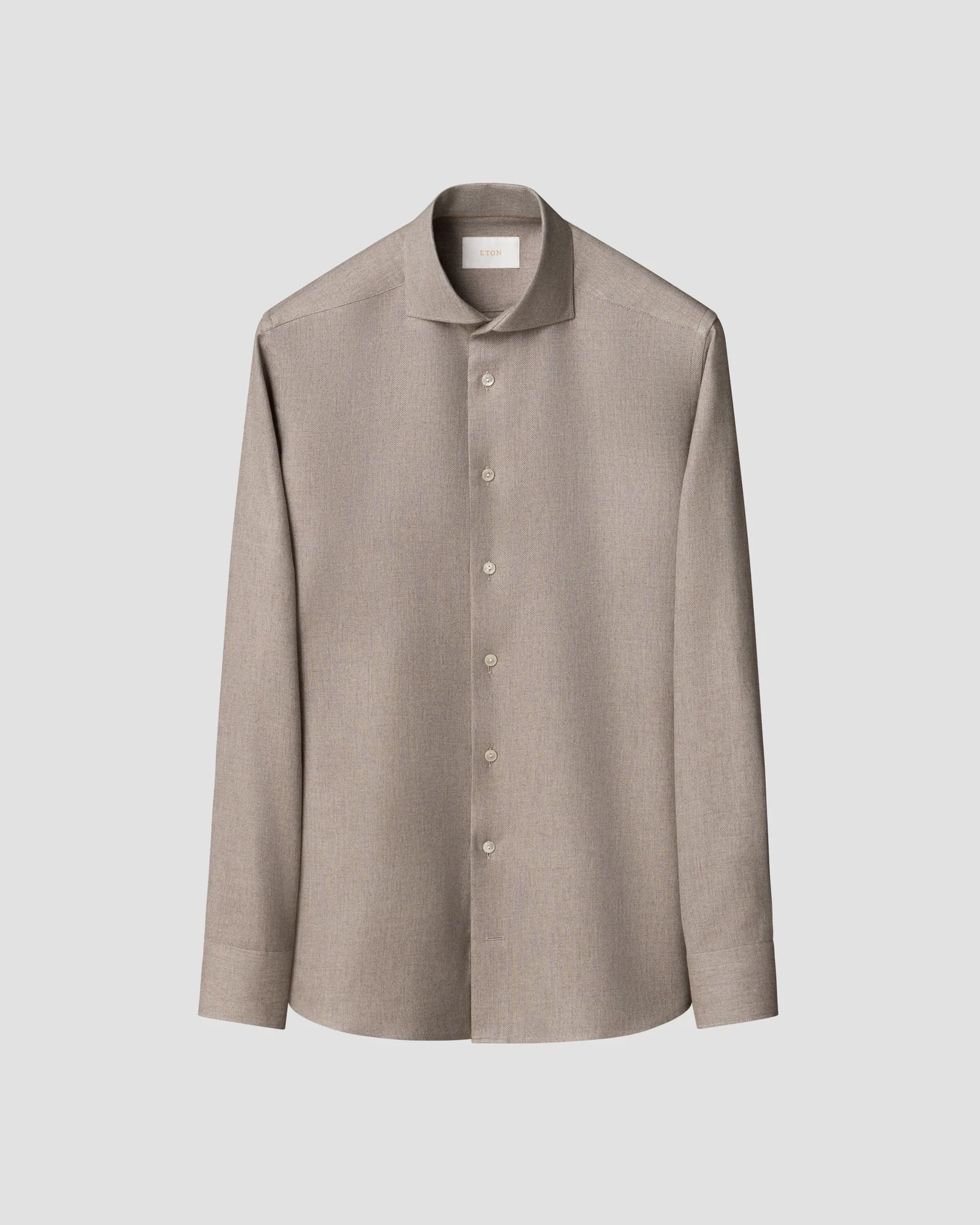 Eton - brown cotton silk cashmere shirt 268