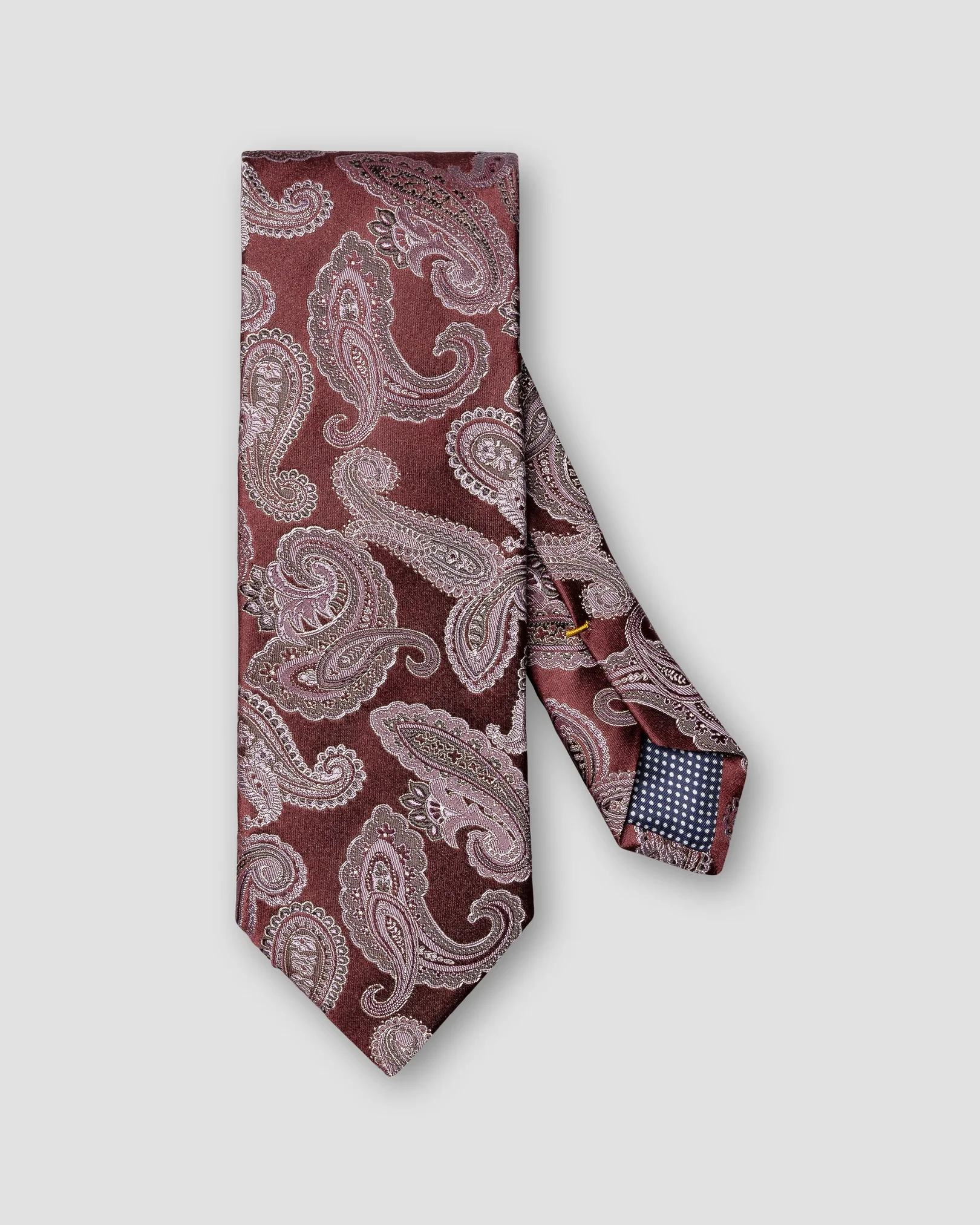 Eton - dark purple paisley woven silk tie