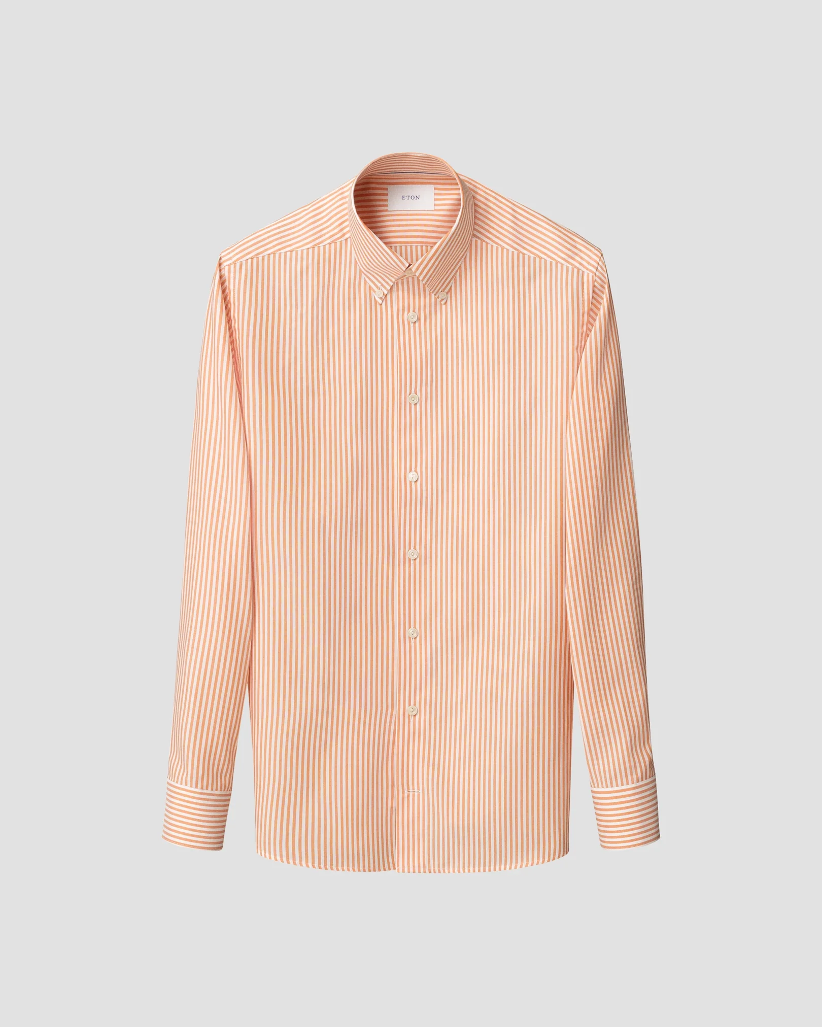 Eton - orange striped signature oxford shirt