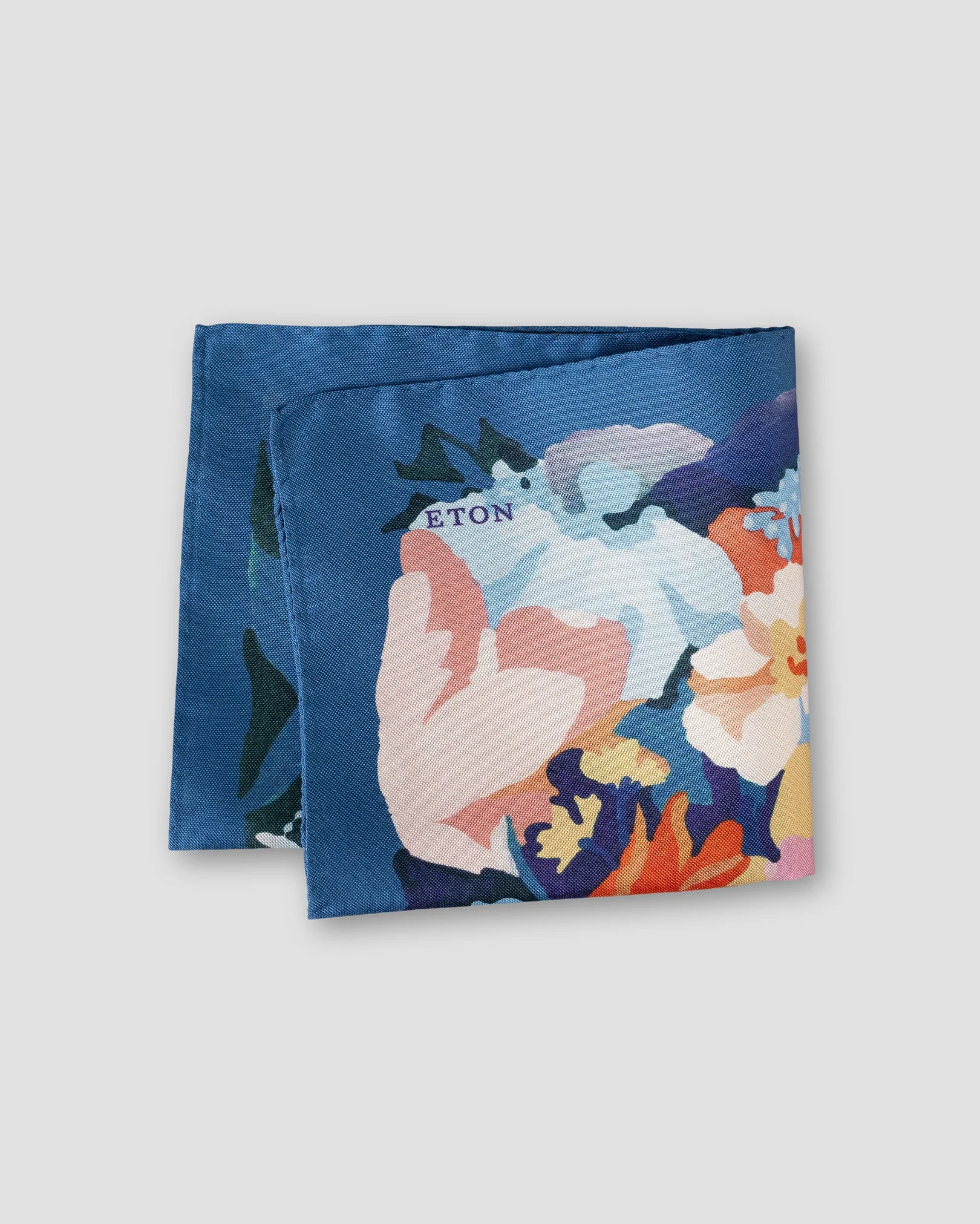 Eton - multi floral oxford silk pocket square