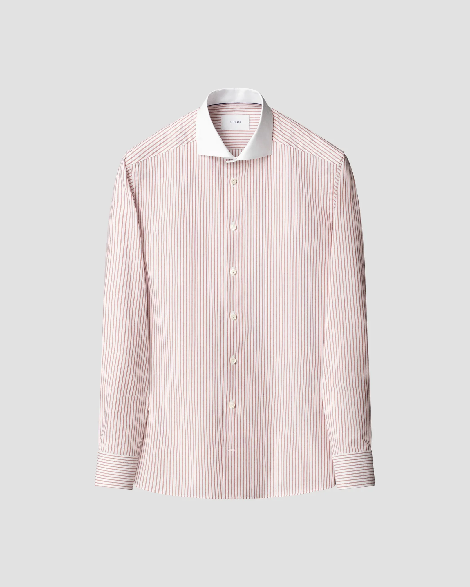 Eton - orange striped signature oxford shirt wide spread 266