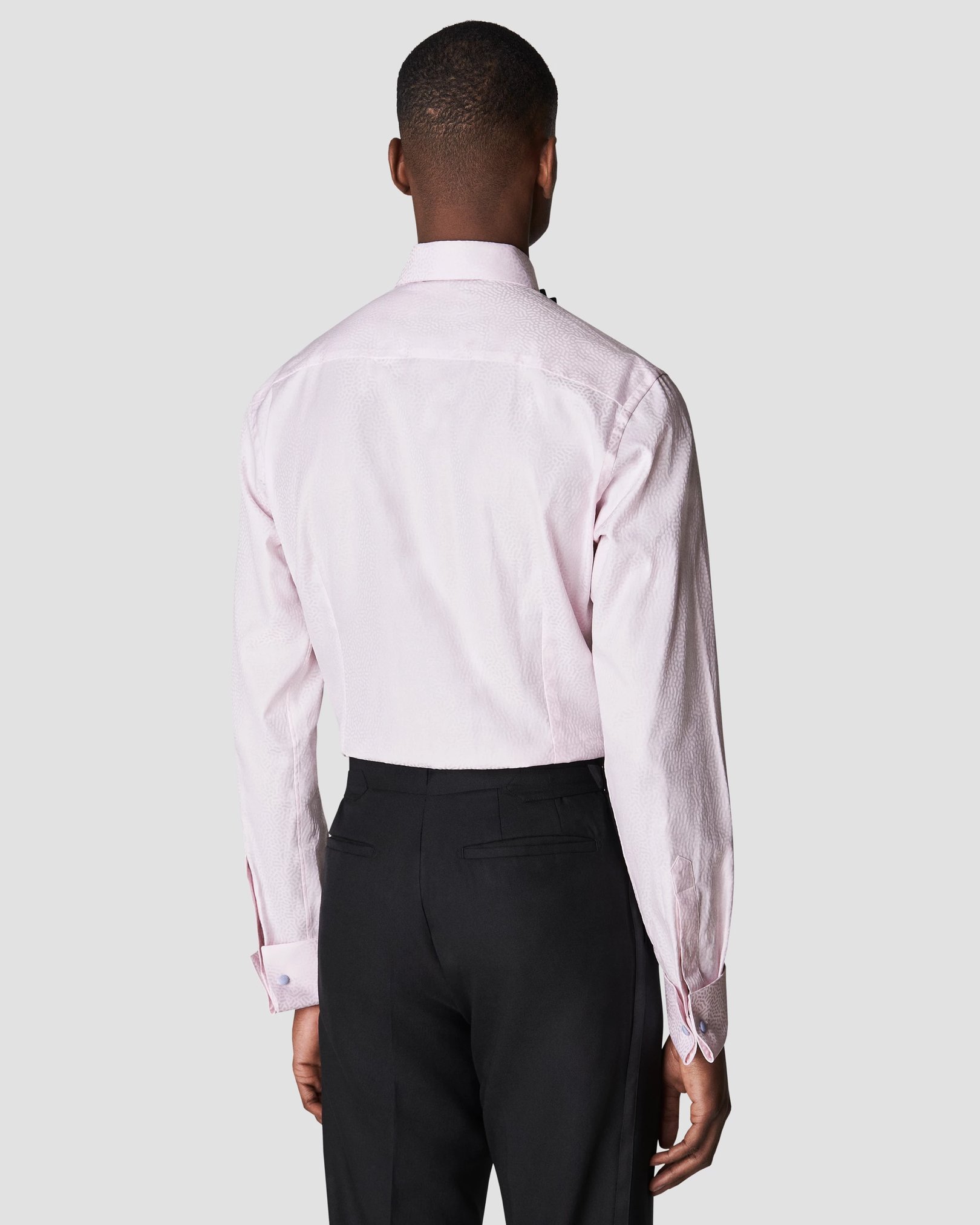 Eton - pink jacquard moderate french cuff